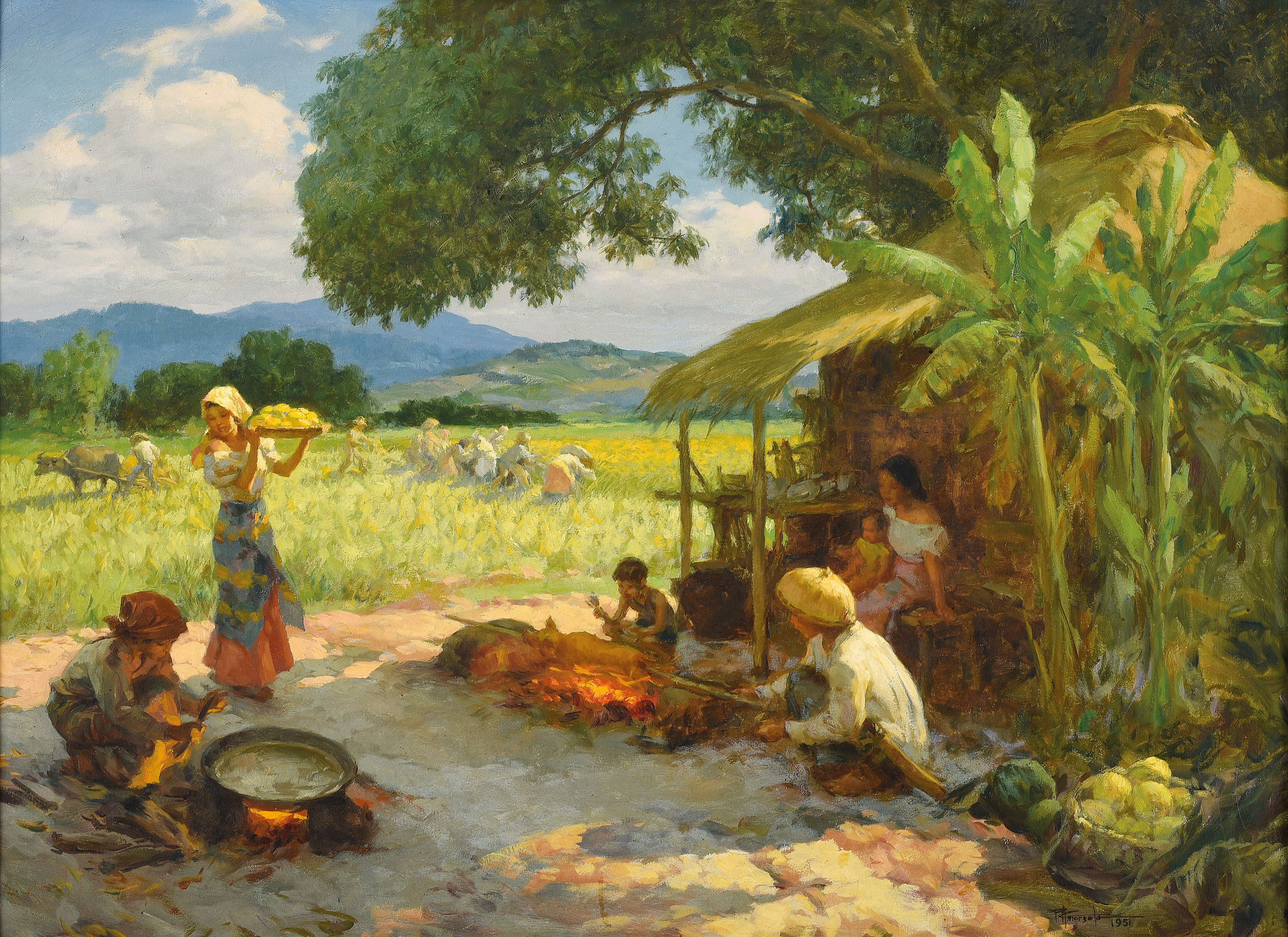Fernando Amorsolo — Рядом с полем Padi