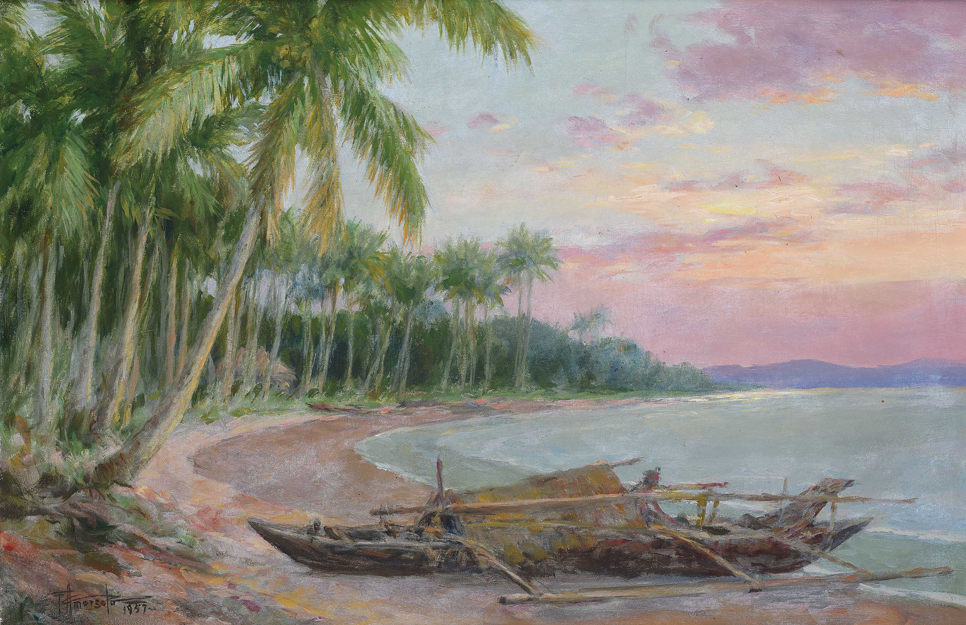 Fernando Amorsolo — Лодка на берегу