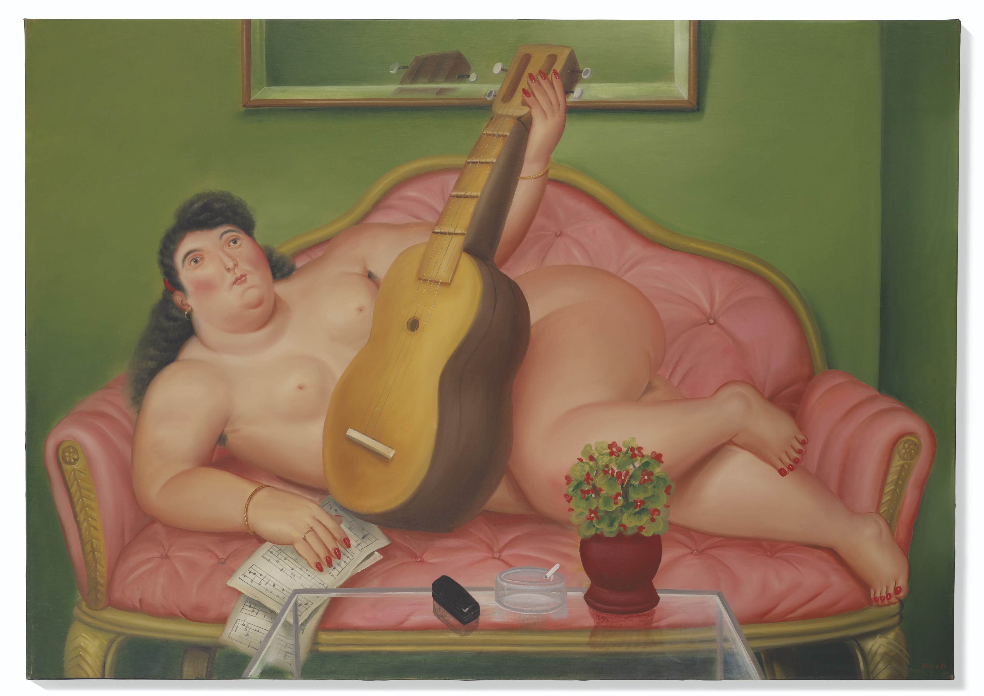 Fernando Botero — Женщина а-ля гитара