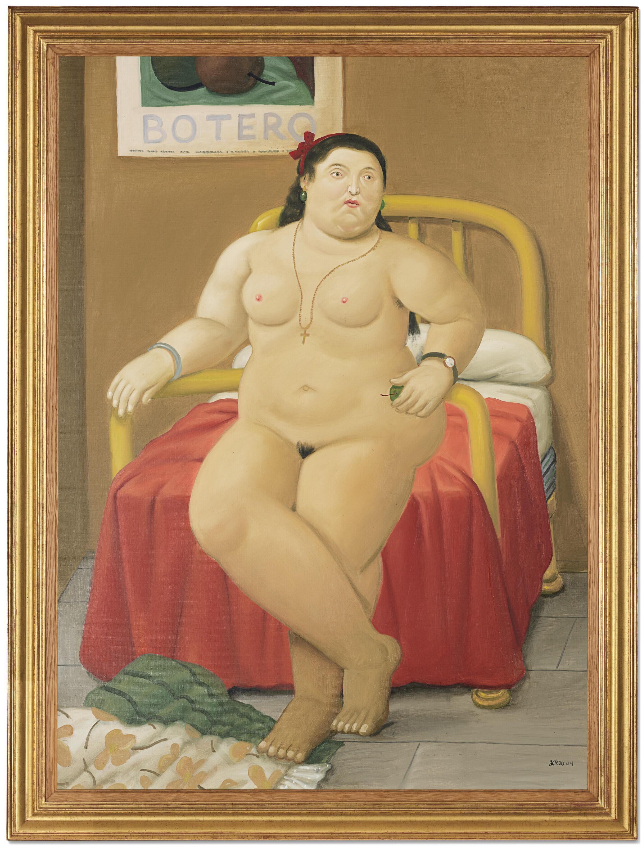 Fernando Botero — Стоящая женщина в спальне, изображение 2