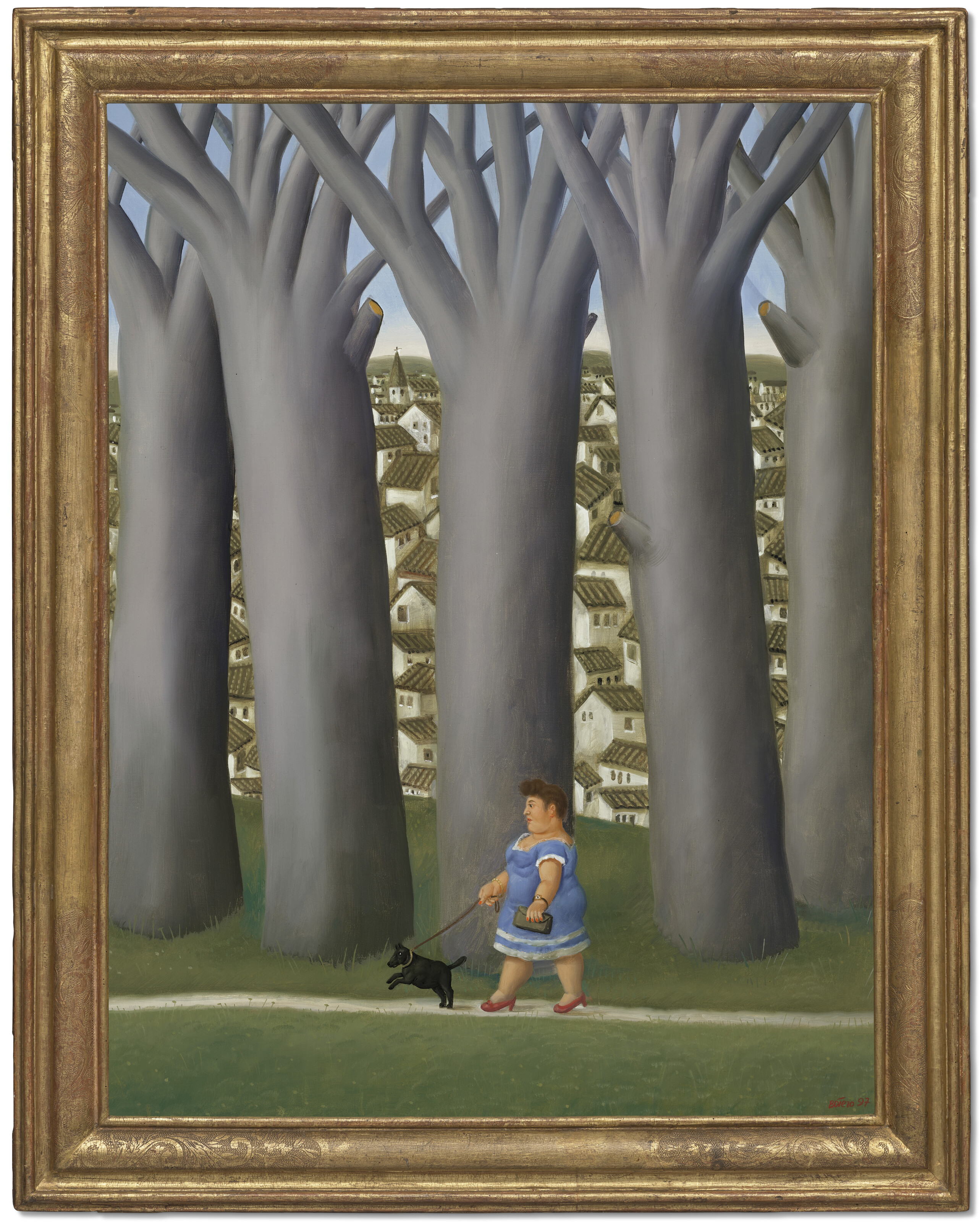 Fernando Botero — Женщина с собакой, изображение 3