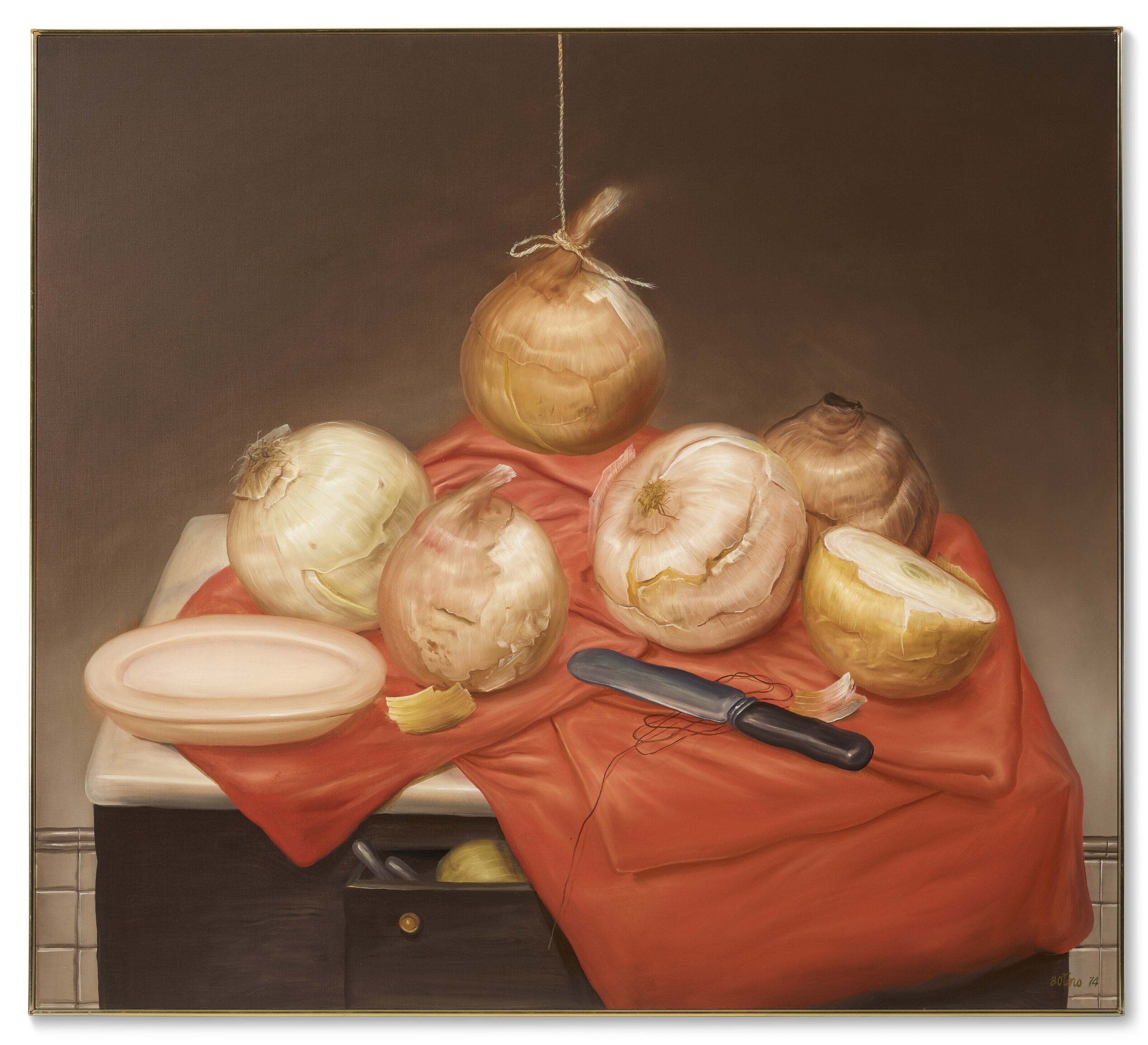 Fernando Botero — Натюрморт с луком, изображение 2