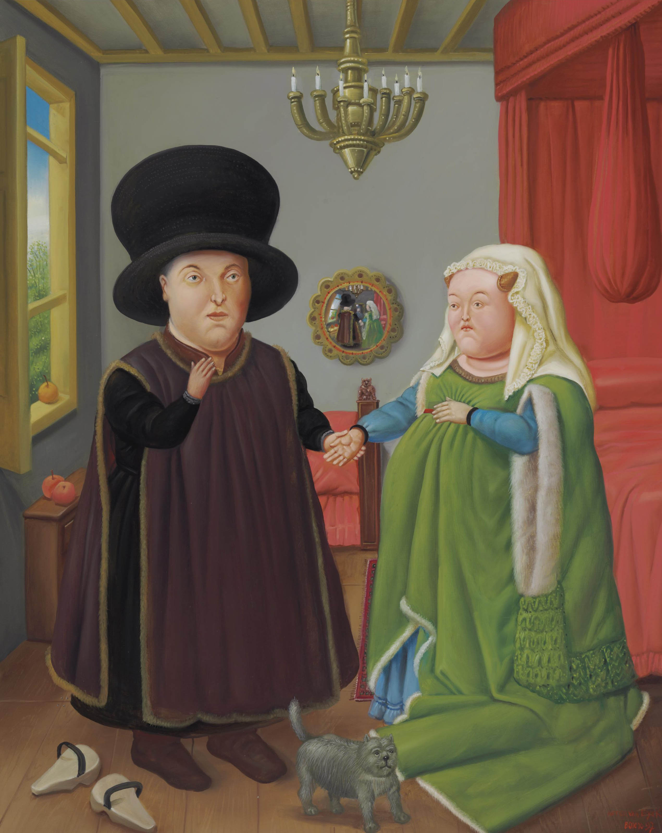 Fernando Botero — Арнольфини (в честь Ван Эйка)