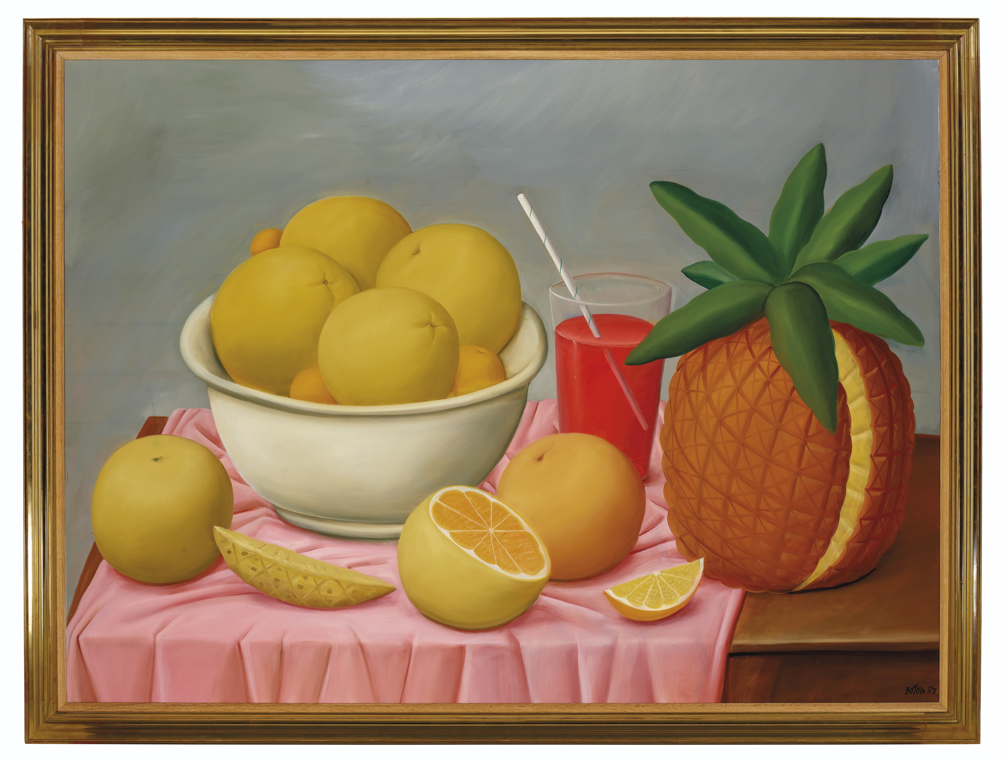 Fernando Botero — Натюрморт с ананасом, изображение 2