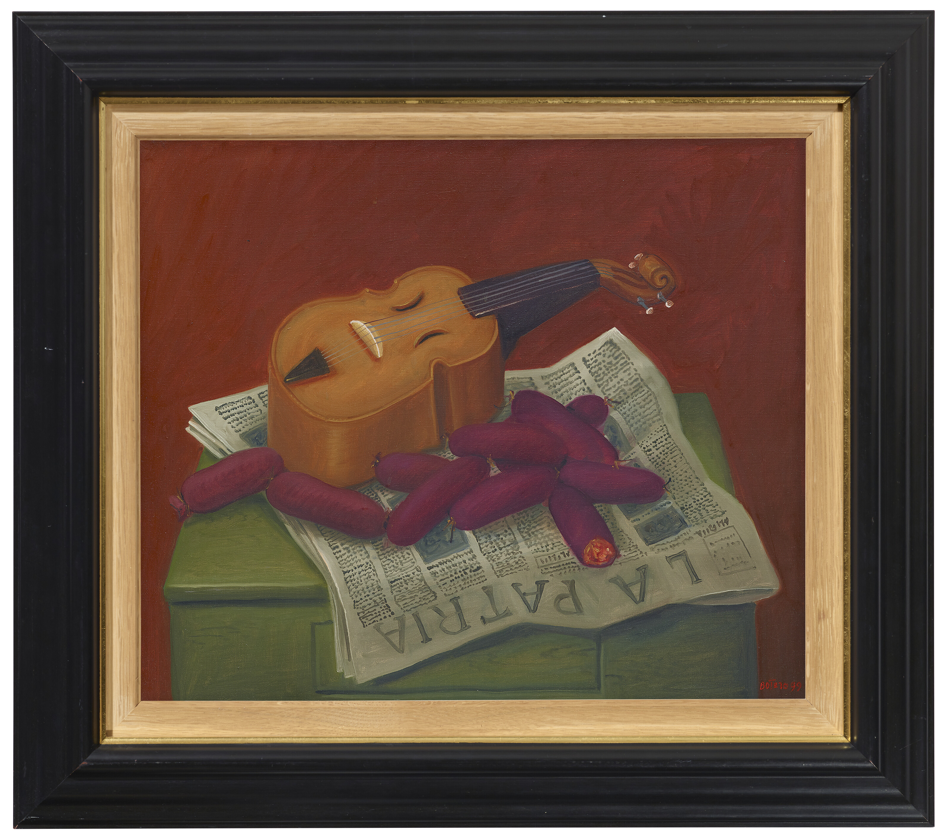 Fernando Botero — Натюрморт со скрипкой и сосисками, изображение 2