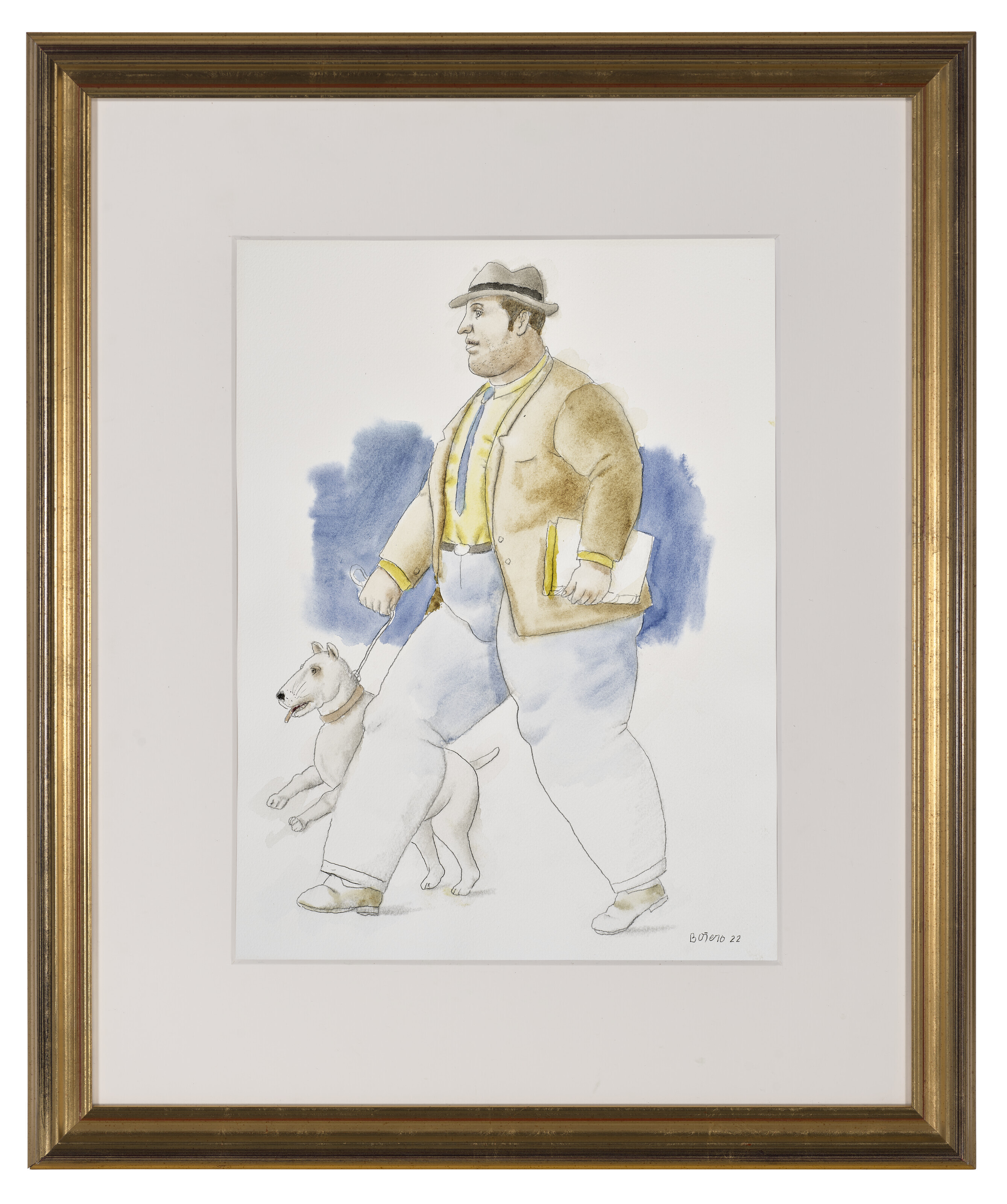 Fernando Botero — Мужчина с собакой, изображение 2