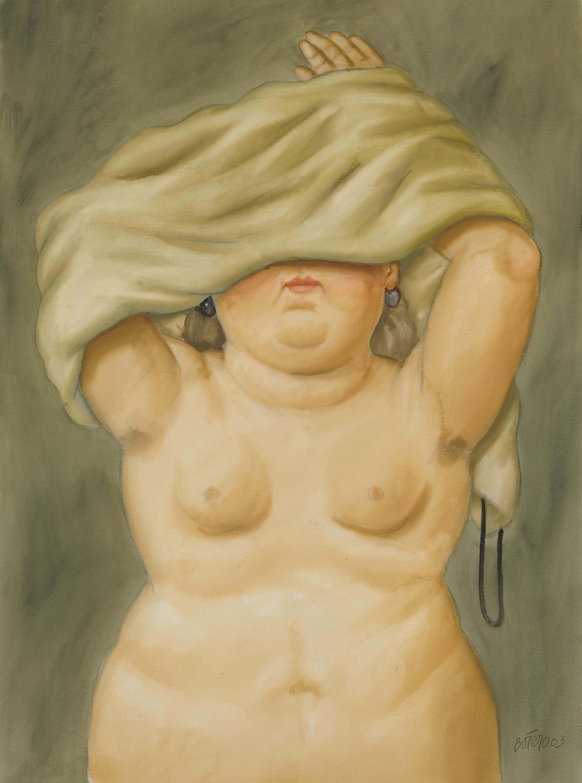 Fernando Botero — Женщина раздевается