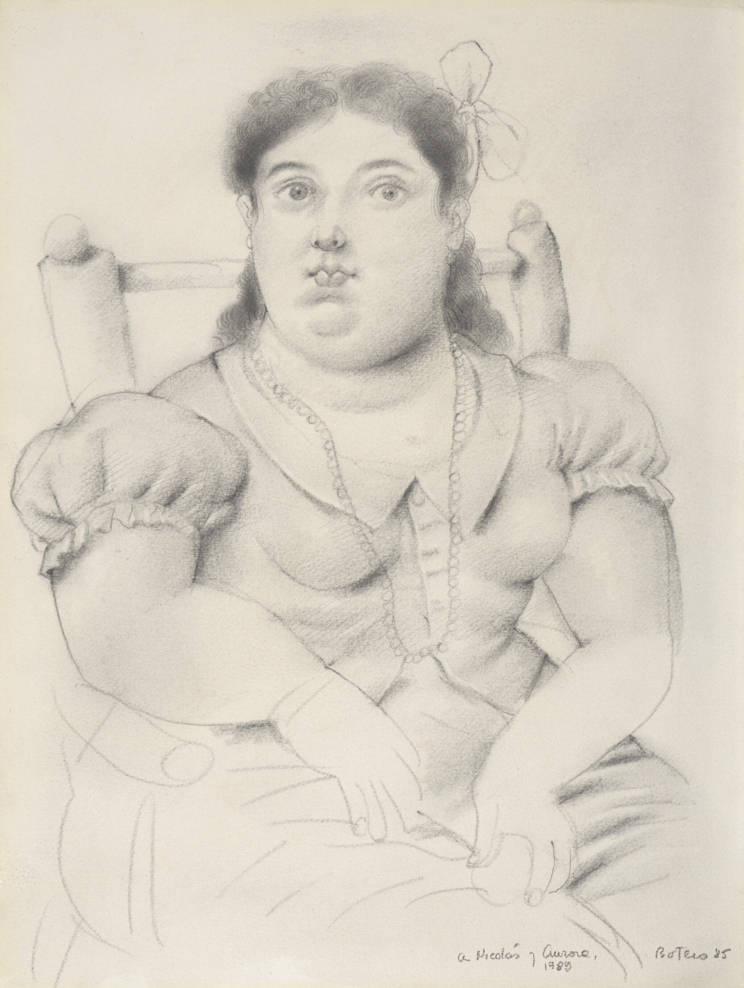 Fernando Botero — Сидящая женщина