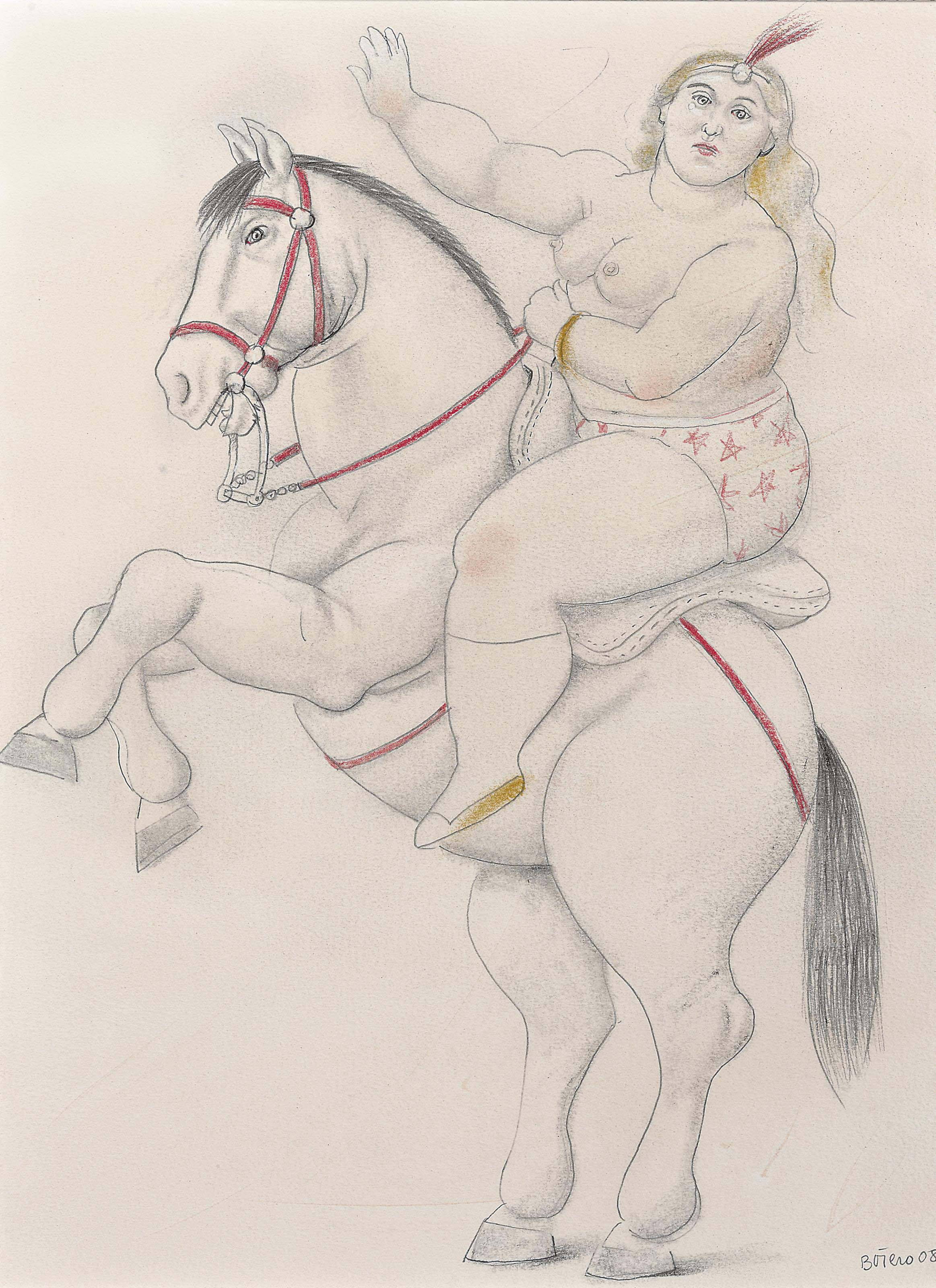 Fernando Botero — Женщина на лошади