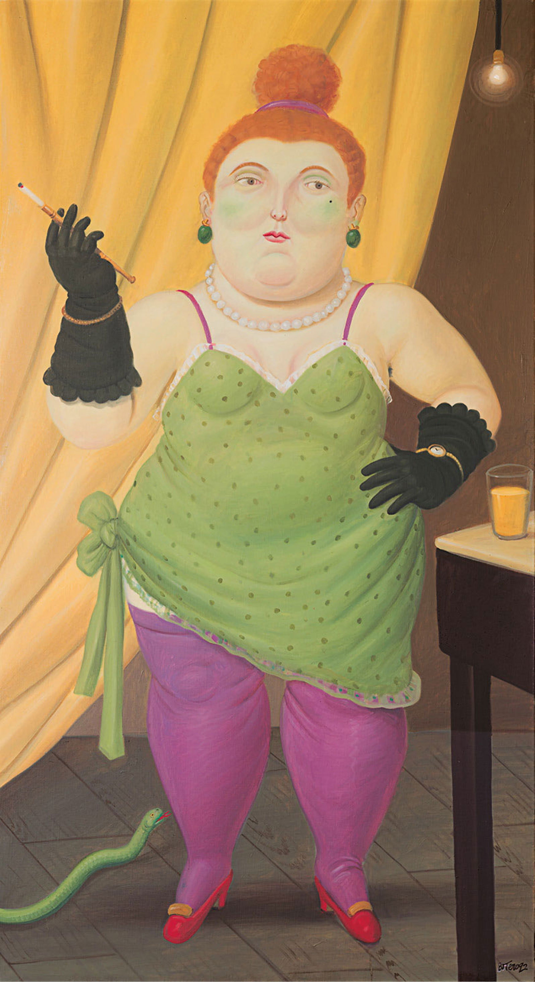 Fernando Botero — Женщина в зеленом платье