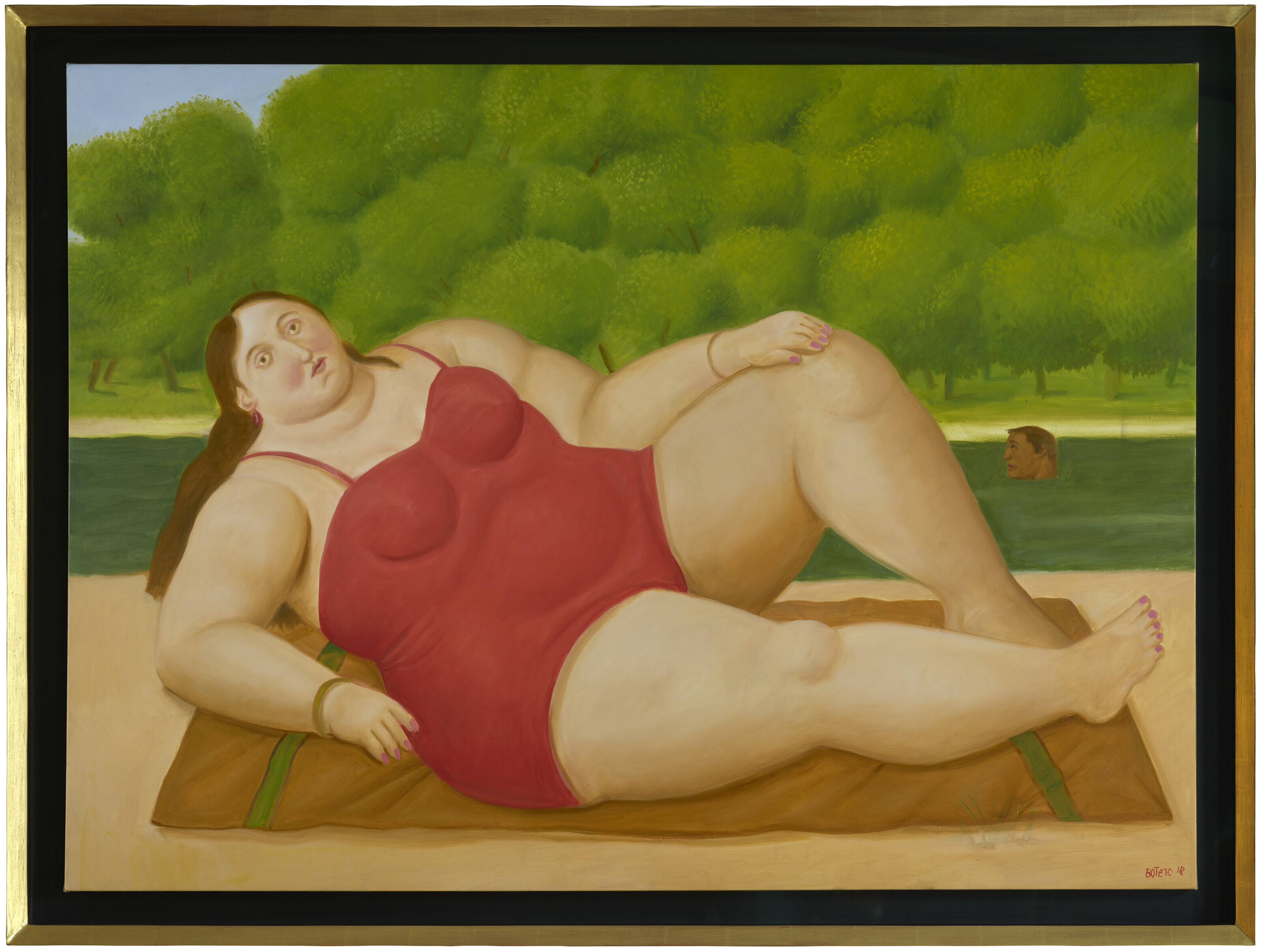 Fernando Botero — Купальщица в реке, изображение 2