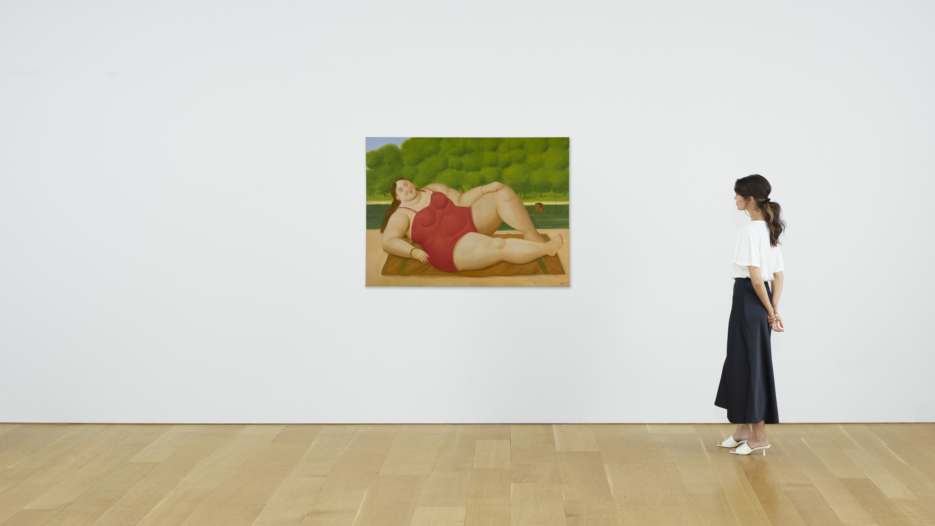 Fernando Botero — Купальщица в реке, изображение 4
