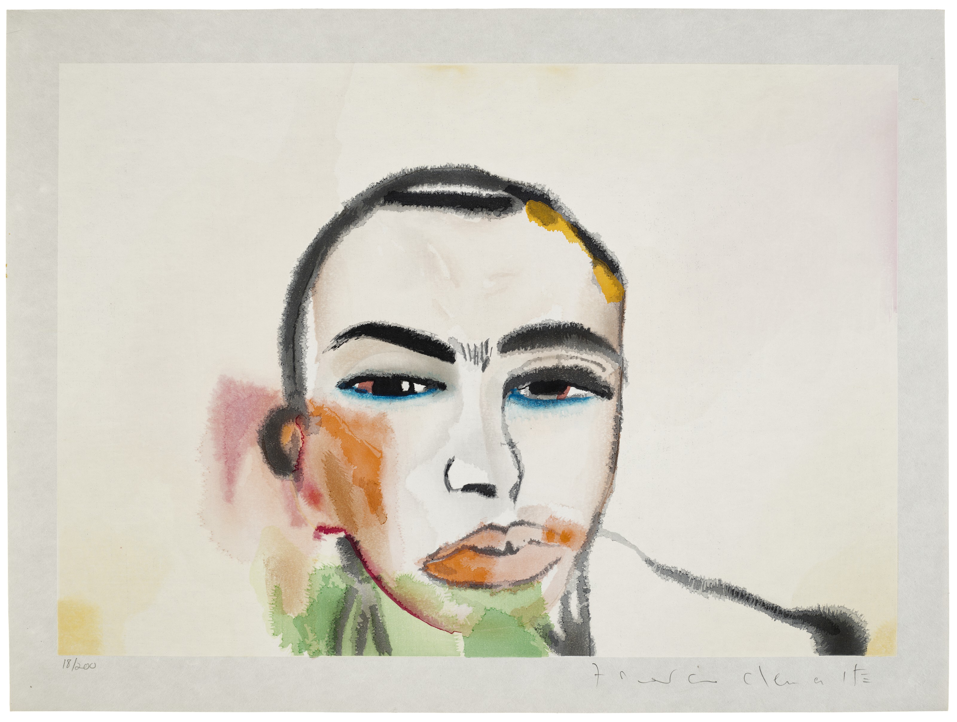 Francesco Clemente — Без названия (автопортрет)