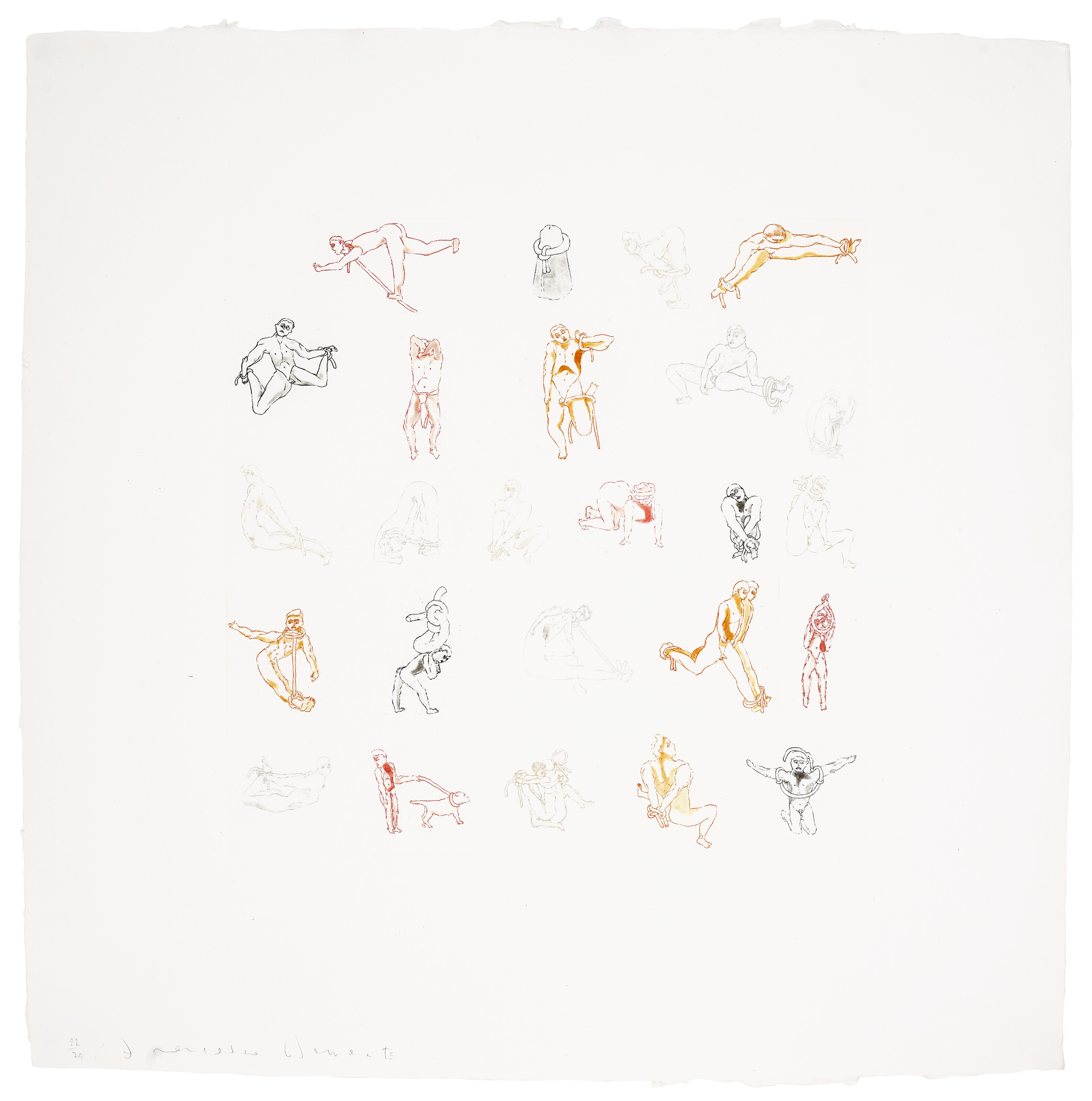 Francesco Clemente — Две гравюры художника, изображение 2