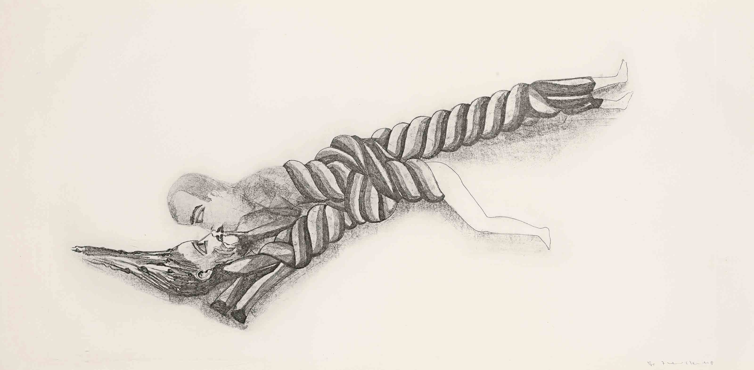Francesco Clemente — Без названия ("Пара, вплетенная друг в друга"), из коллекции Бруклинской академии музыки I, 1986-87 гг., портфолио художника