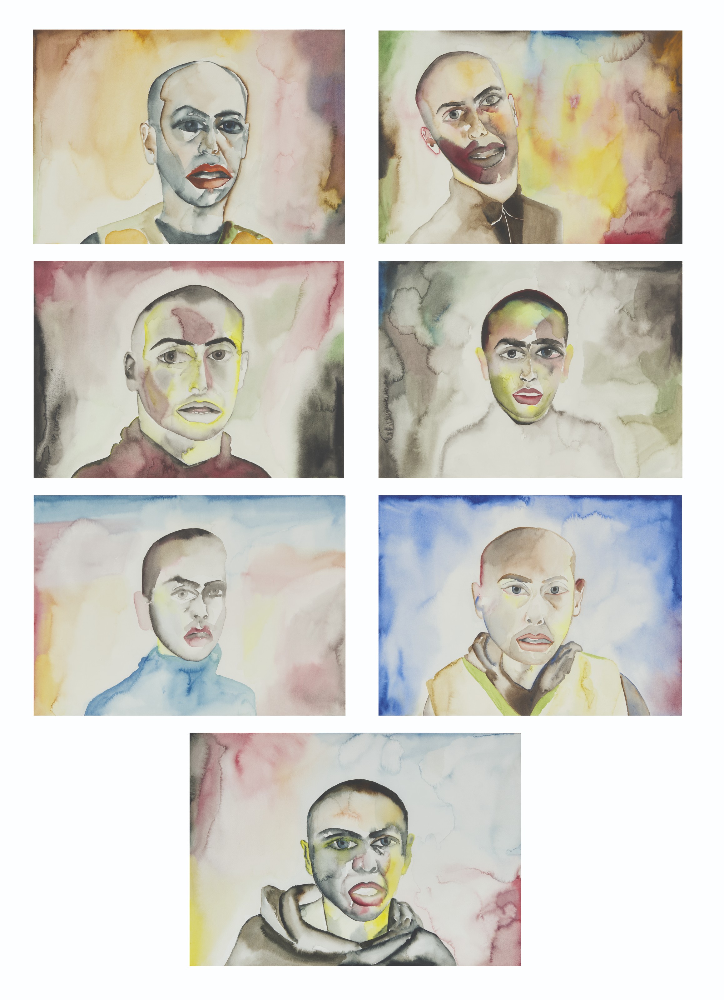 Francesco Clemente — Кулон "Мой портрет" - премьера игры в гольф в Буше в Ираке, 1991