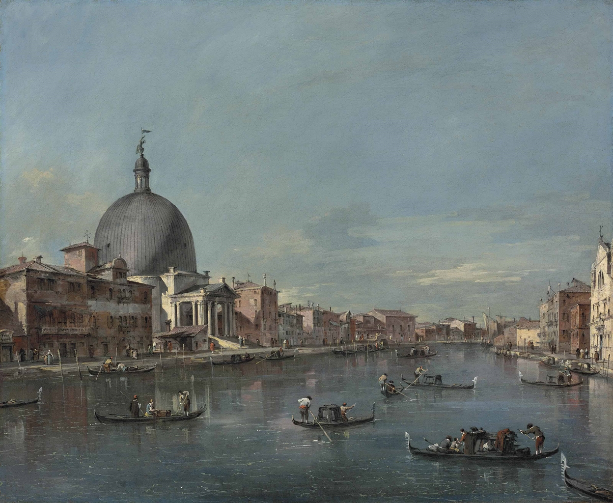 Francesco Guardi — Большой канал, Венеция, с Сан-Симеоне-Пикколо