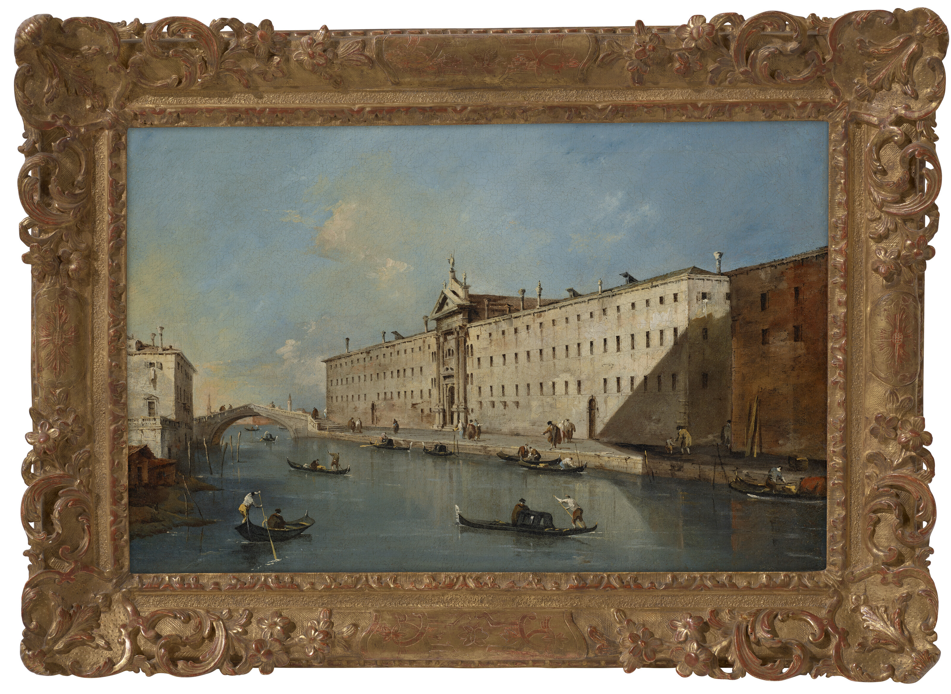 Francesco Guardi — Венеция, Рио-деи-Мендиканти, смотрящая на север, с церковью Сан-Лаззаро-деи-Мендиканти, изображение 2