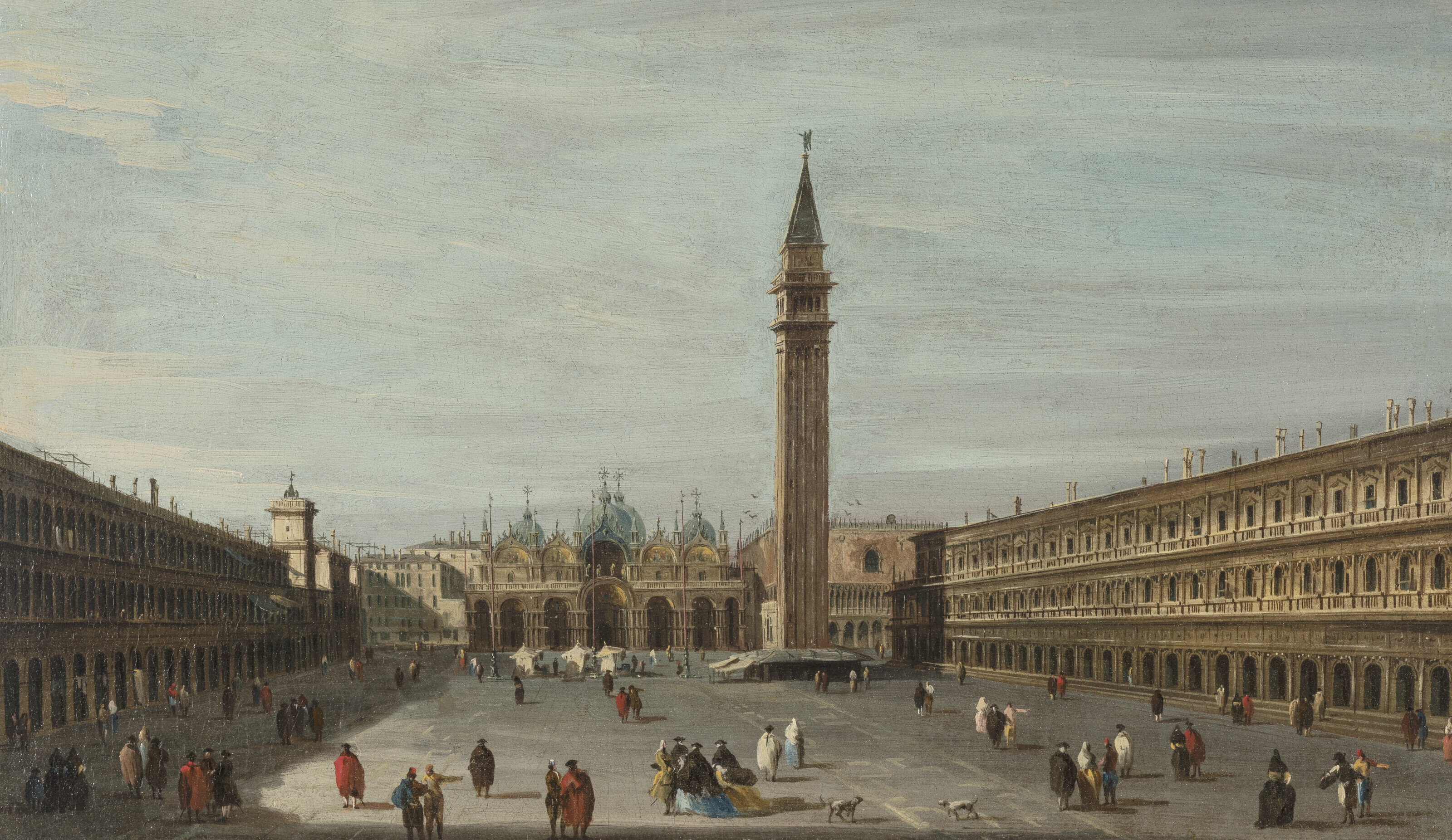 Francesco Guardi — Площадь Сан-Марко в Венеции, обращенная на запад; и площадь Сан-Марко в Венеции, обращенная на восток, изображение 3