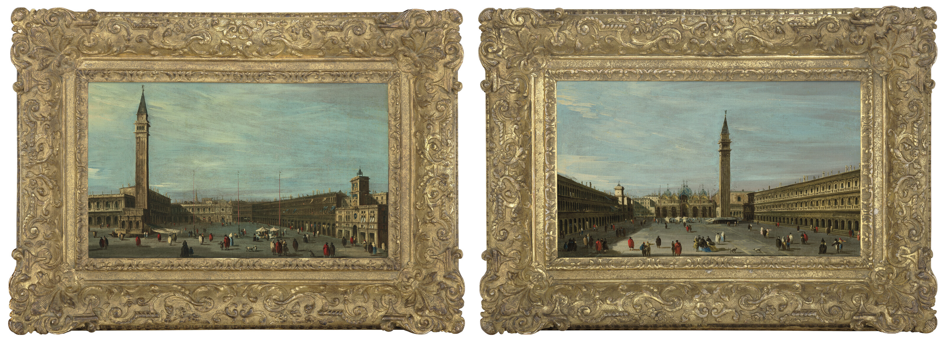 Francesco Guardi — Площадь Сан-Марко в Венеции, обращенная на запад; и площадь Сан-Марко в Венеции, обращенная на восток, изображение 4