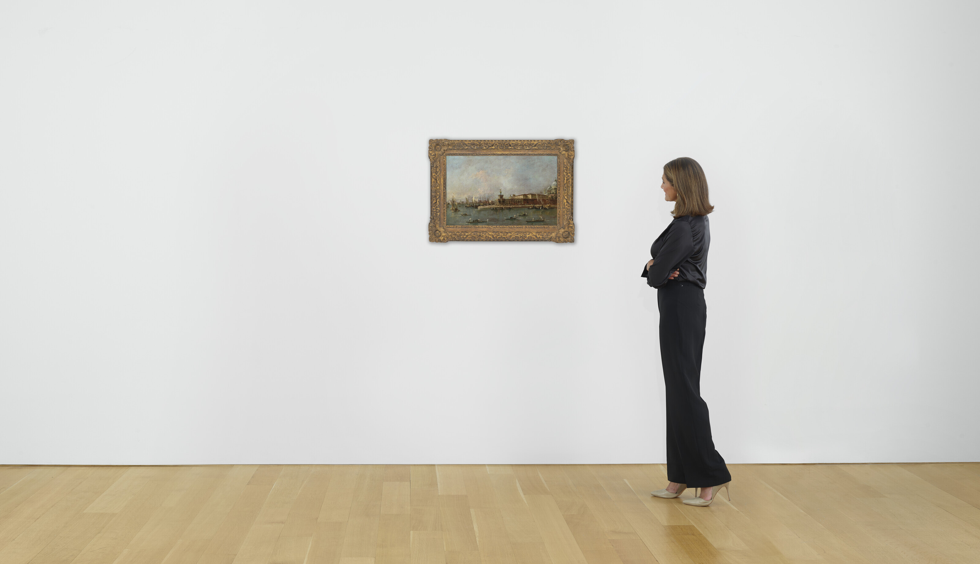 Francesco Guardi — Вход в Гранд-канал в Венеции, вид на Догану, Джудекку и Реденторе за ее пределами., изображение 4