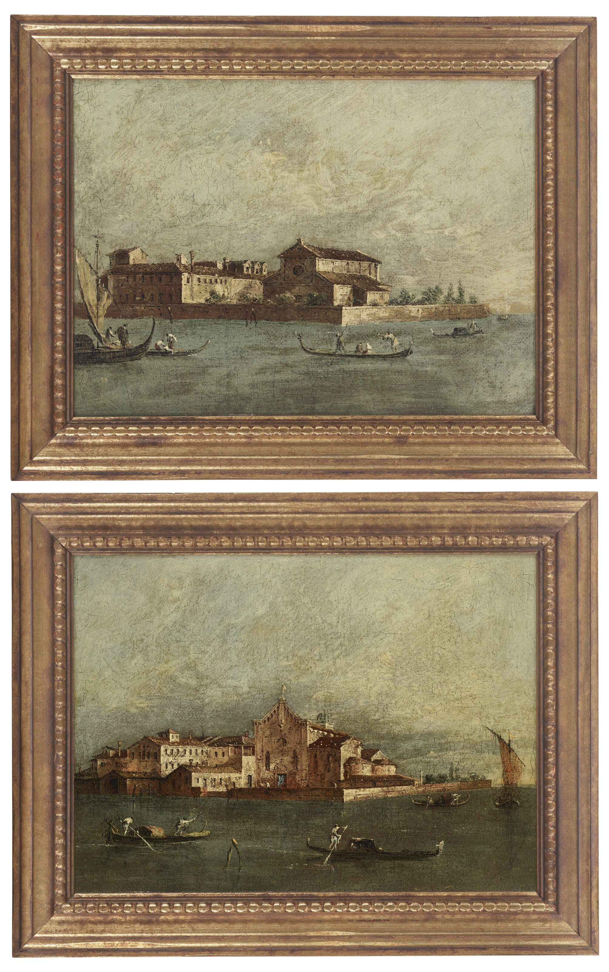 Francesco Guardi — Венеция, Изола Сан-Лаззаро-дельи-Армени; Венеция, Изола Сант-Элена, изображение 1
