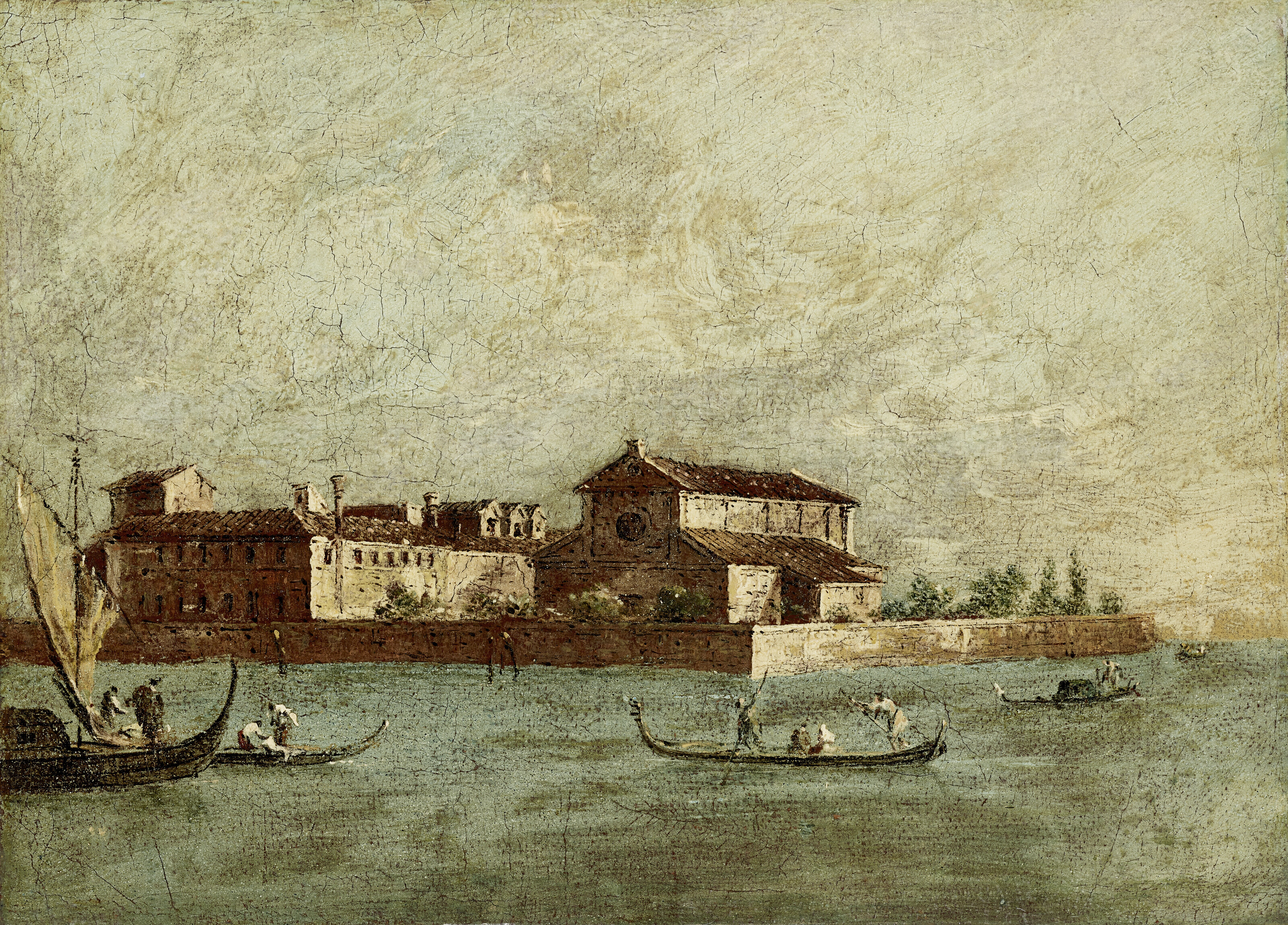 Francesco Guardi — Венеция, Изола Сан-Лаззаро-дельи-Армени; Венеция, Изола Сант-Элена, изображение 2