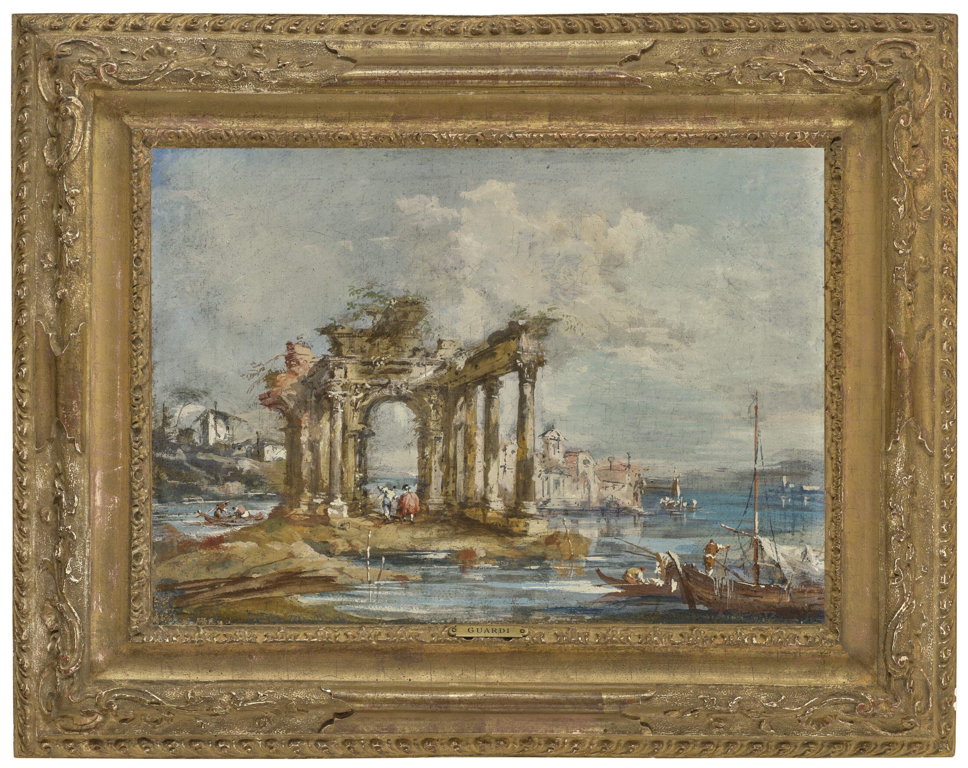 Francesco Guardi — Архитектурные капризы классических развалин Венецианского залива, изображение 2
