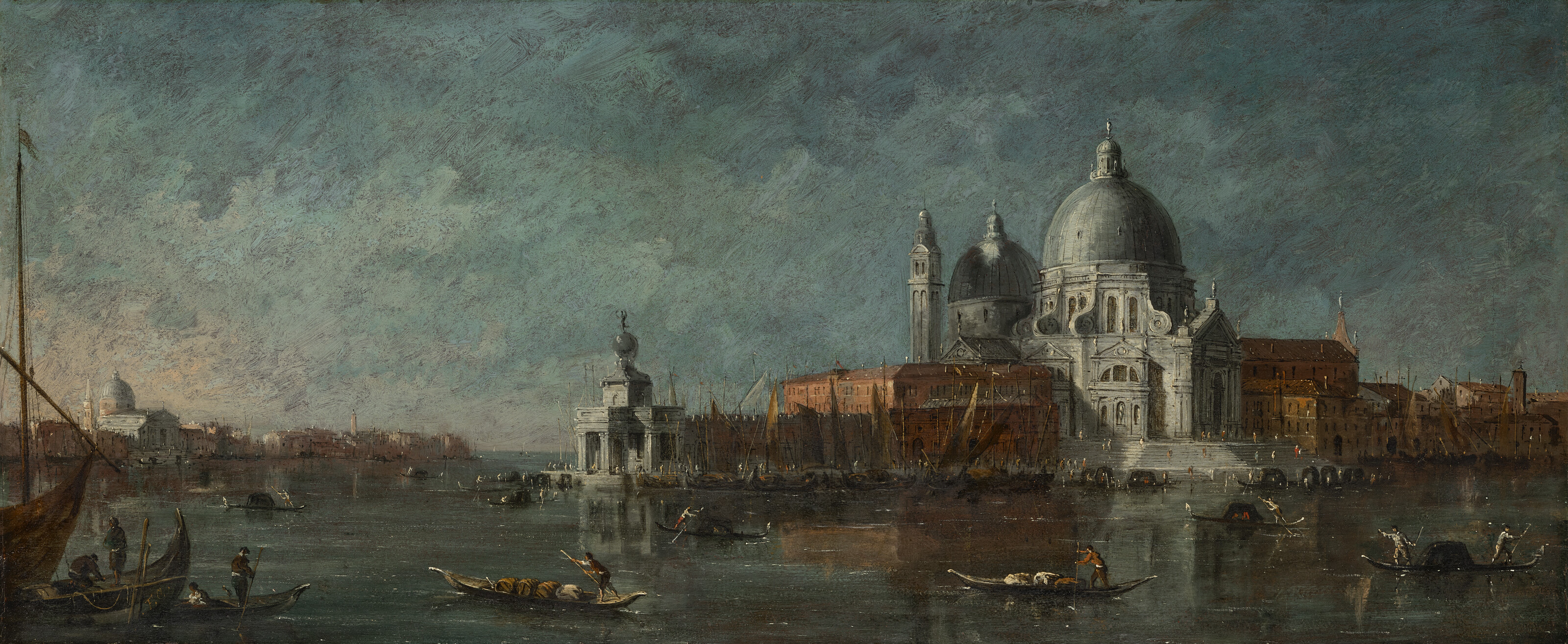 Francesco Guardi — Венеция: Пунта-делла-Догана с Санта-Мария-делла-Салюте, Гвидекка и церковью Сантиссимо Реденторе за ее пределами., изображение 2