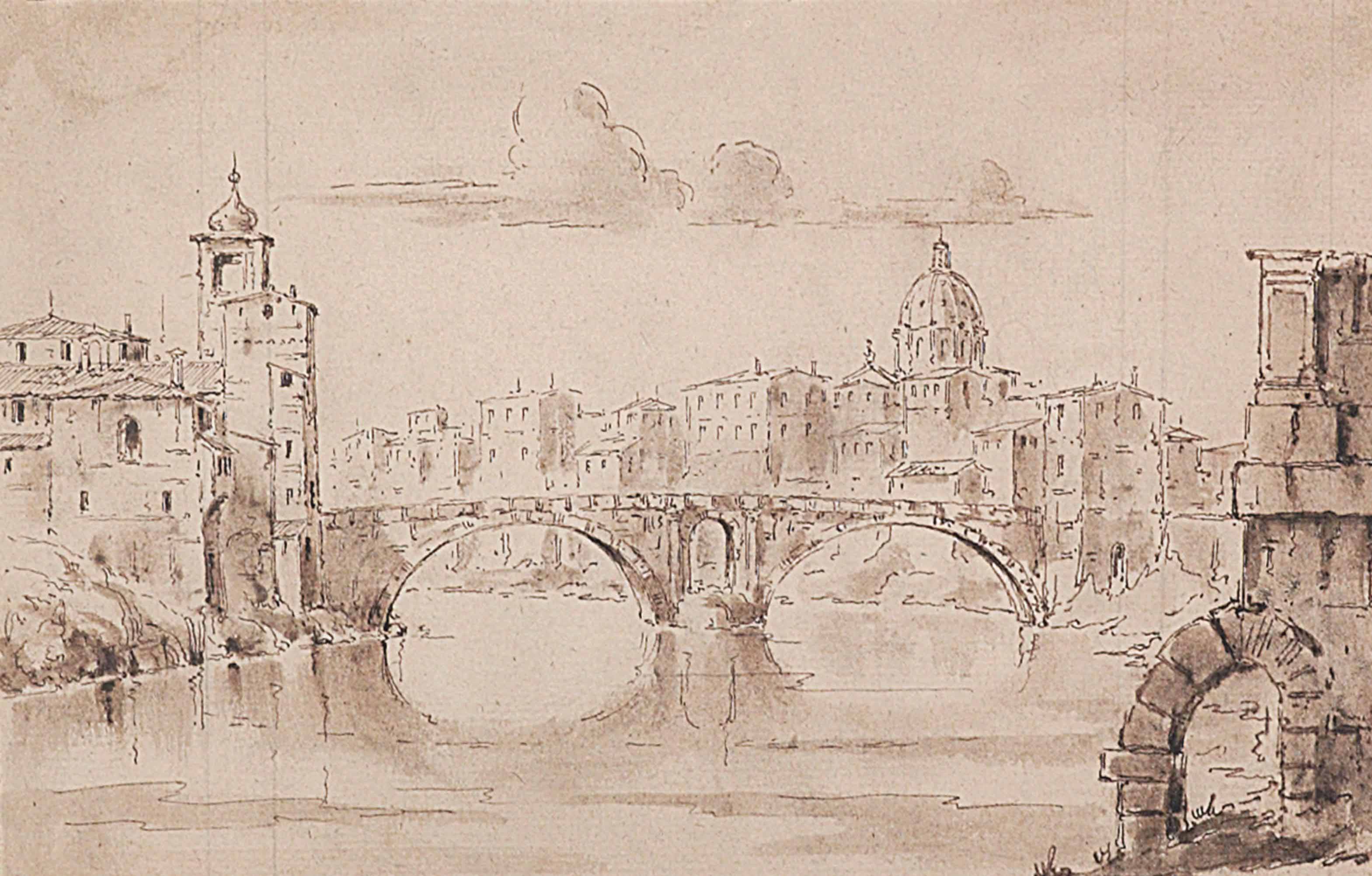 Francesco Guardi — Итальянский городок на реке