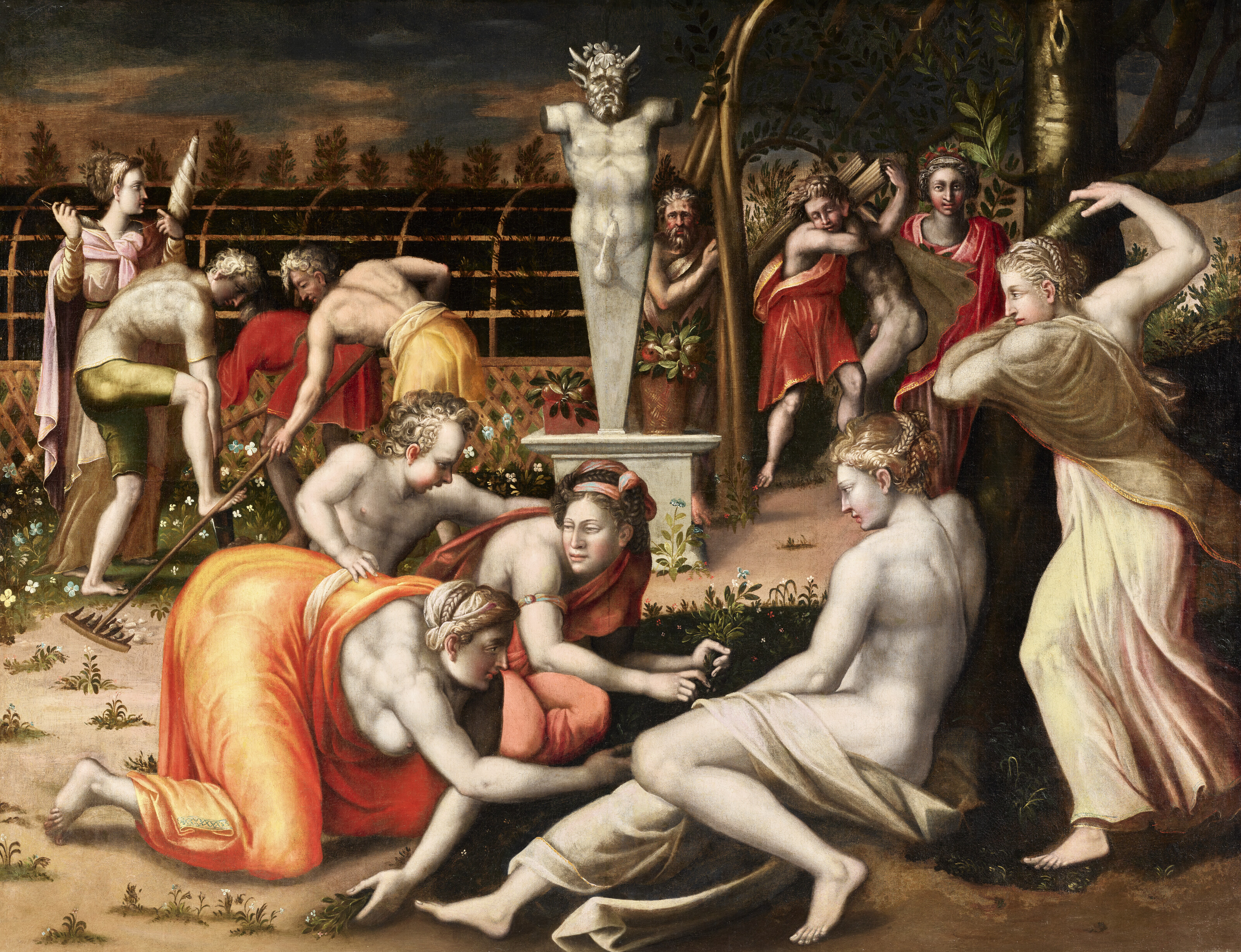Francesco Primaticcio — Союз конда Небесного и Помоны, д'Апре ле Приматис (1503-1570) в павильоне Помоны в Фонтенбло