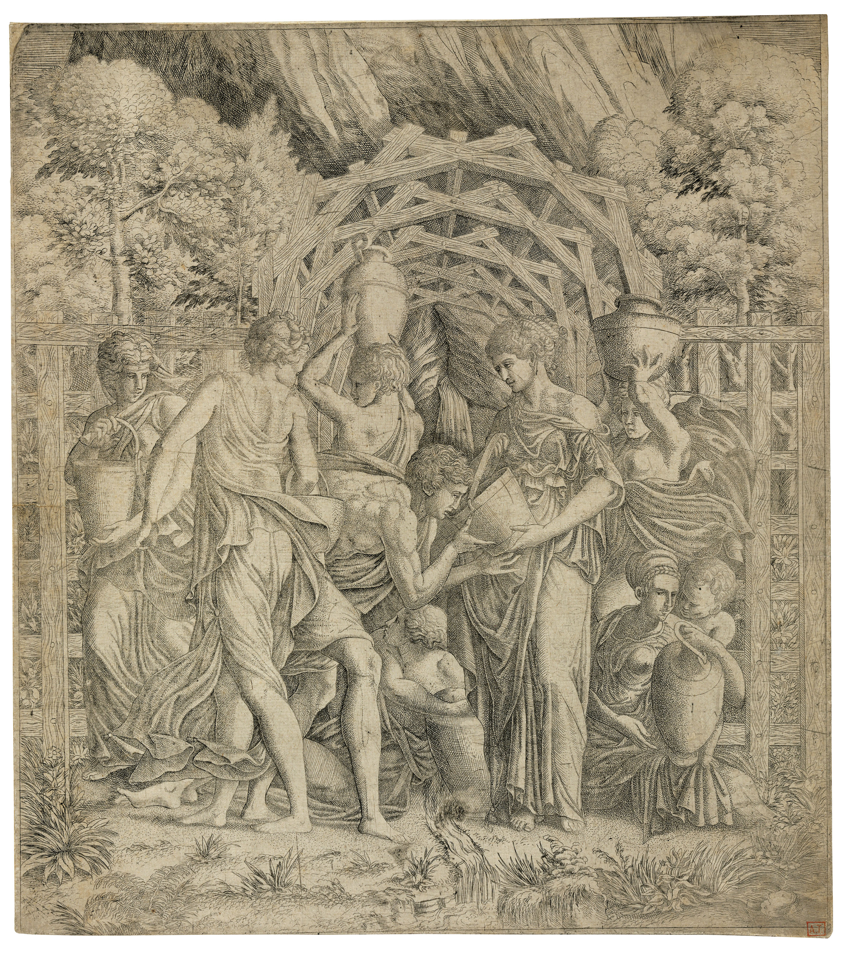 Francesco Primaticcio — Ребекка и Элиэзер у колодца