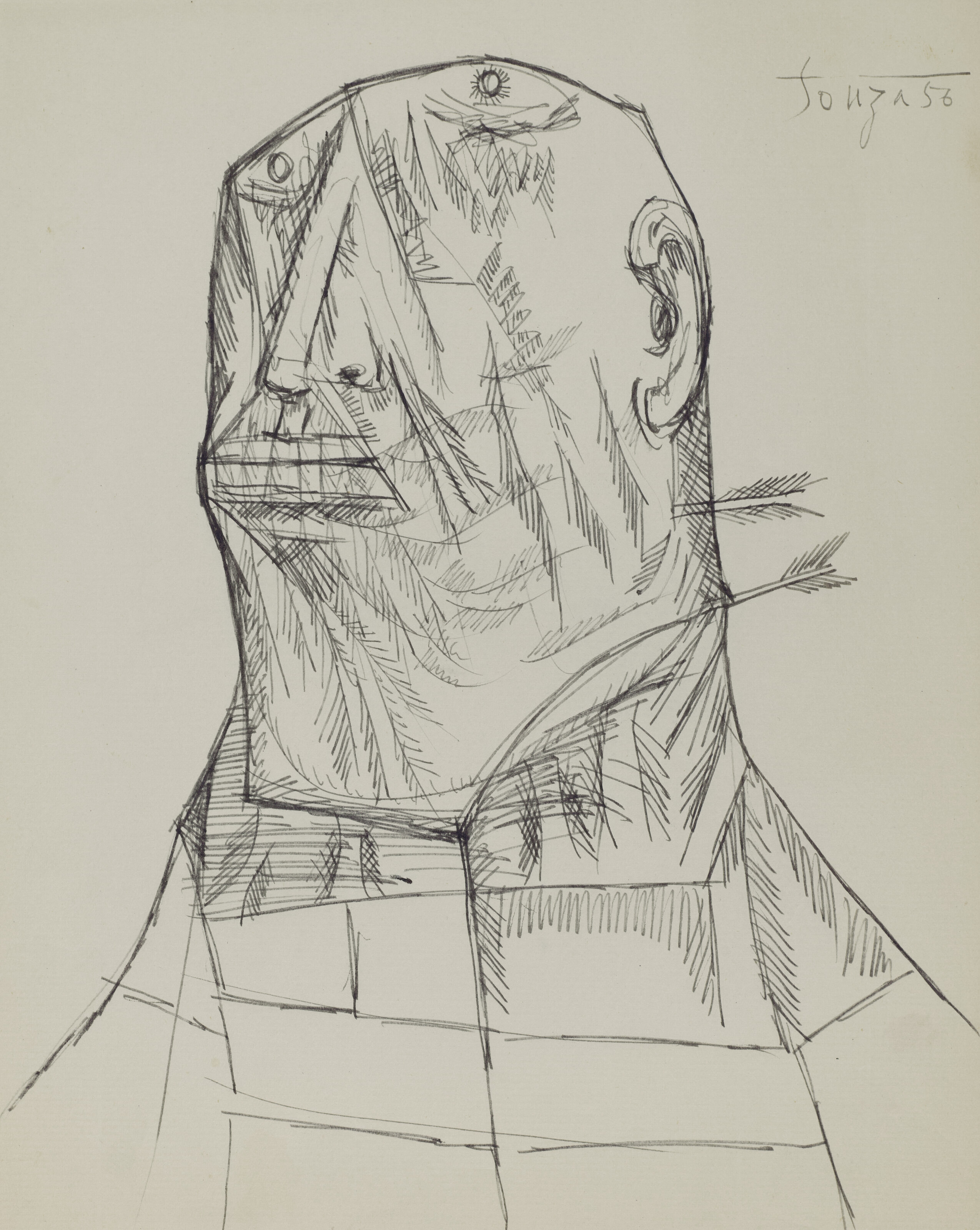 Francis Newton Souza — Без названия (Дама с кувшином); Без названия (Святой Себастьян), изображение 3