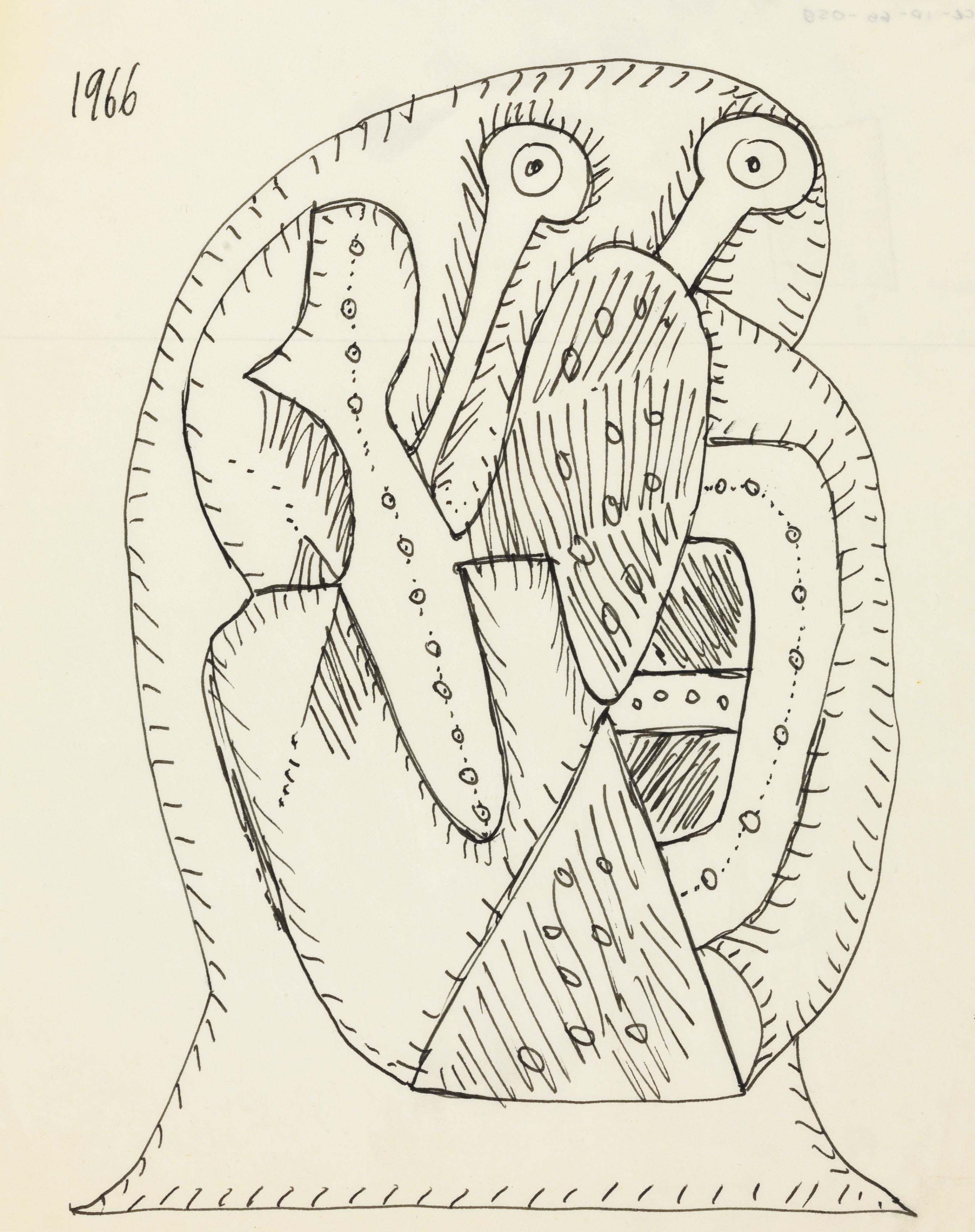 Francis Newton Souza — Без названия (Женская голова); Без названия (Мужчина с глазами Google); Без названия (Голова), изображение 3