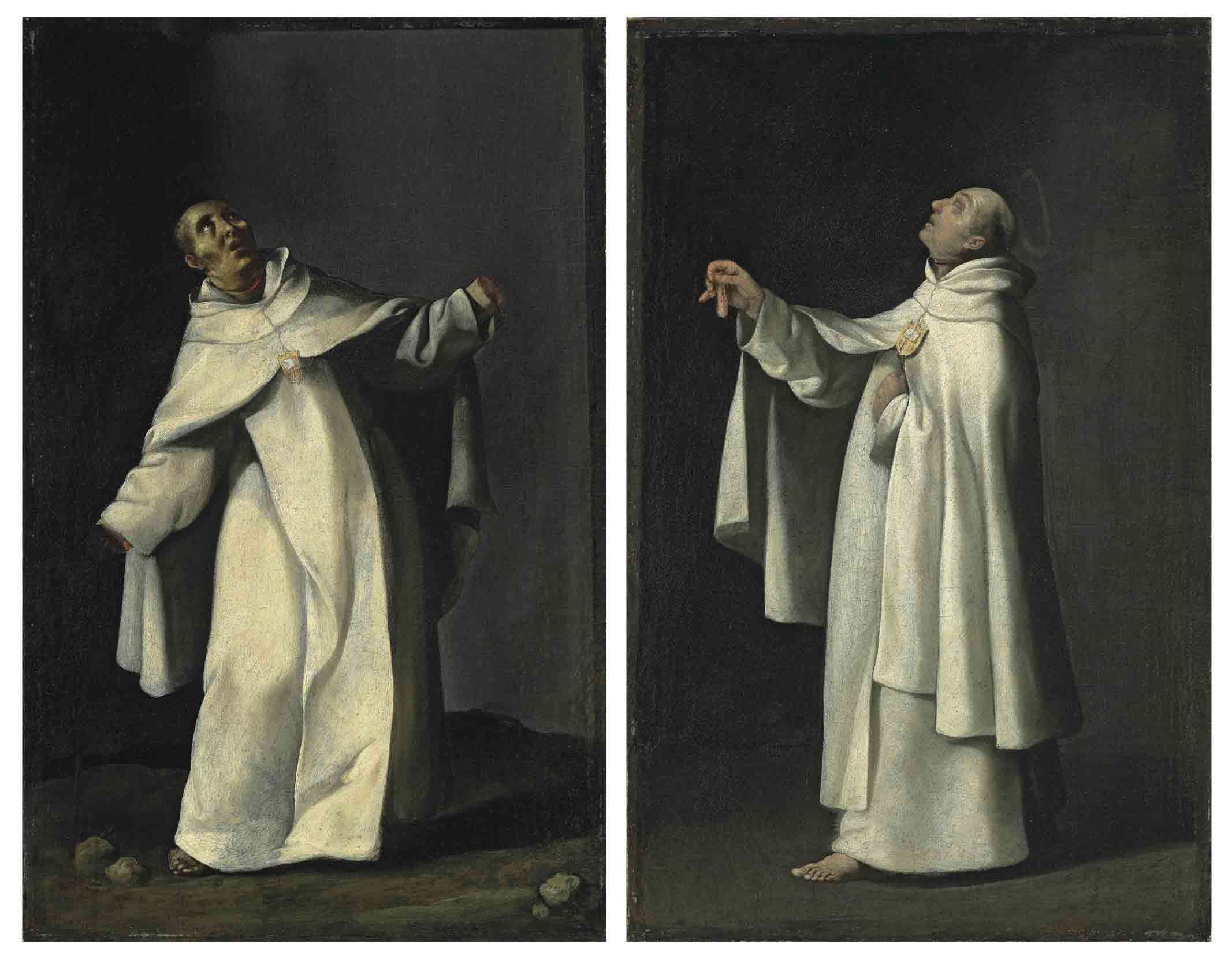 Francisco de Zurbarán — Монах Педро де Бетета и монах Гильермо де Валенсия