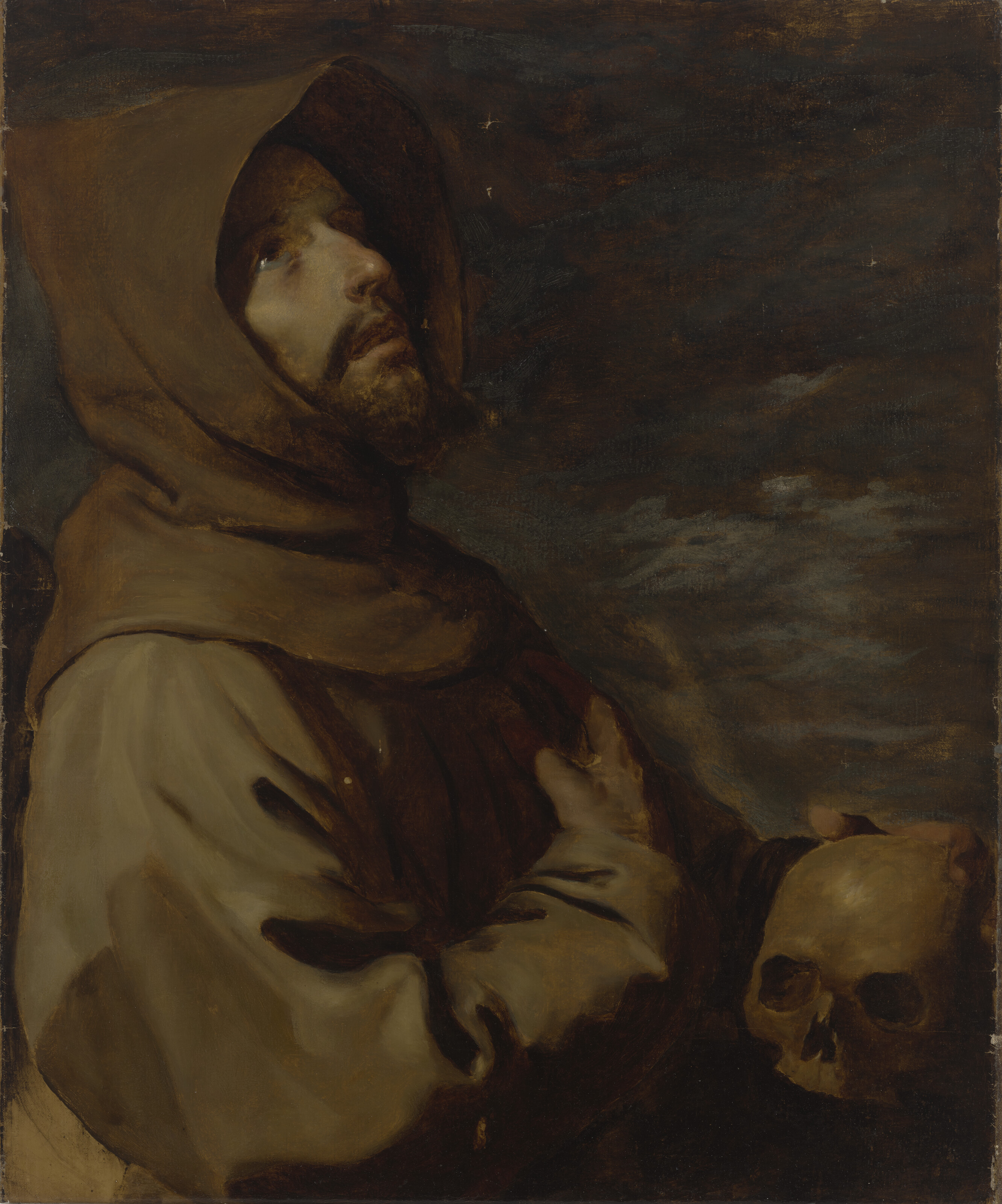 Francisco de Zurbarán — Святой Франциск в раздумье
