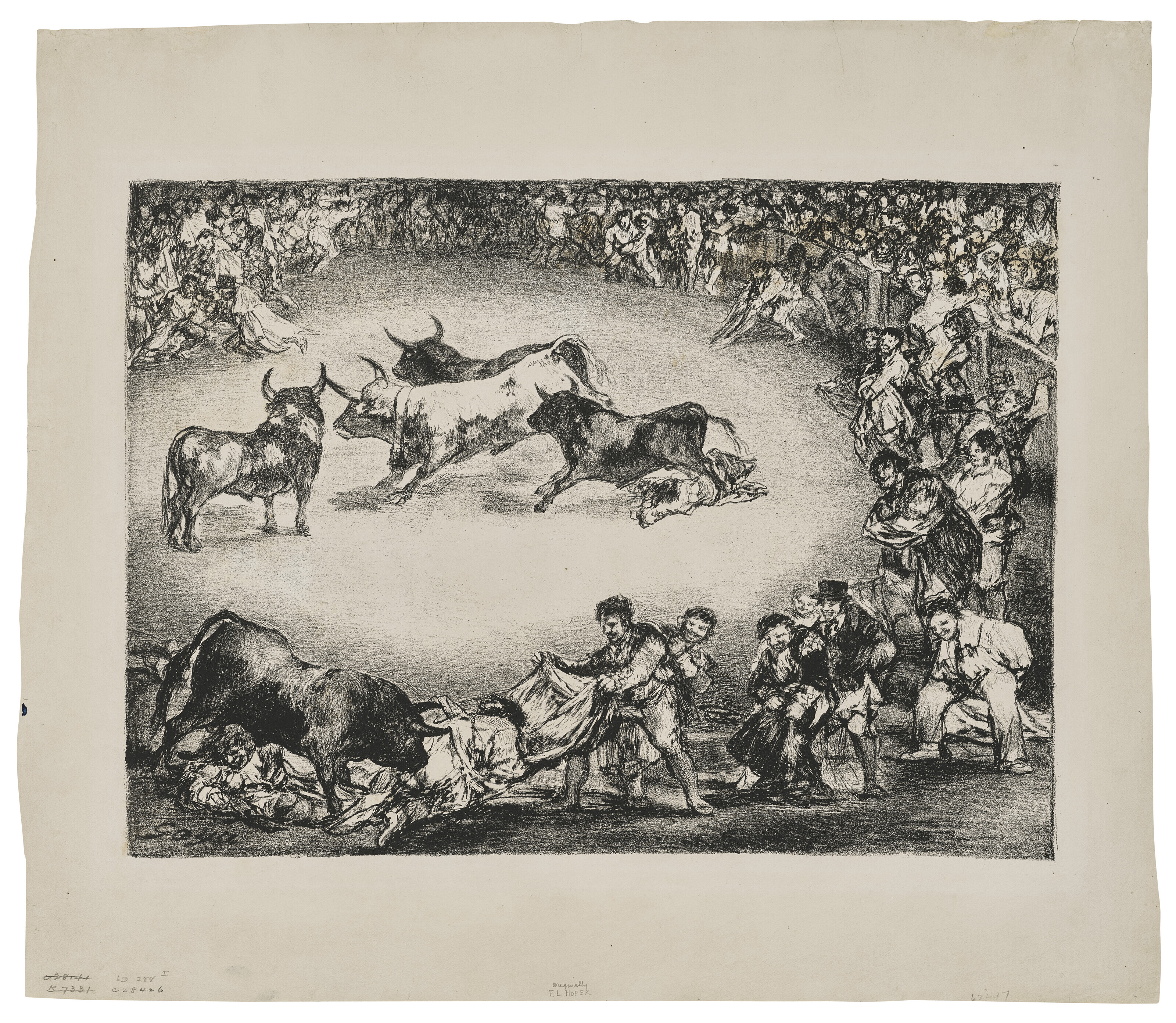 Francisco Goya — Чемпионат Испании (Испанское развлечение), от: The Bulls of Bordeaux, изображение 3
