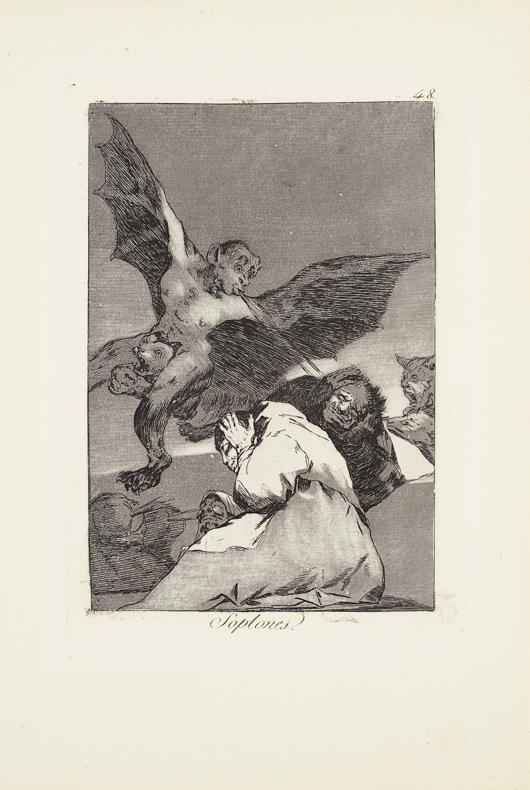 Francisco Goya — Сказители - Порывы ветра (Соплонес) Фото 48 из: Los Caprichos