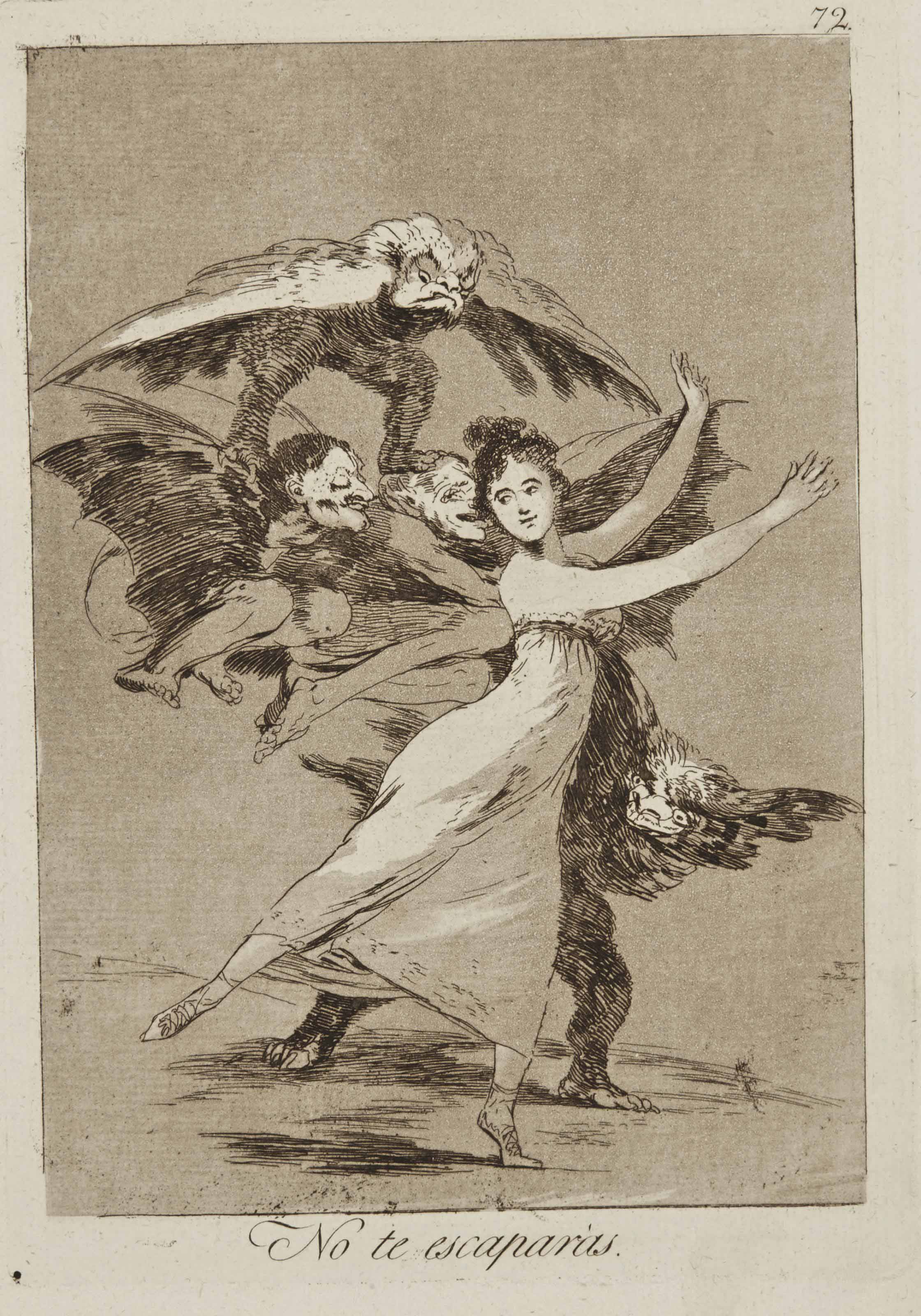 Francisco Goya — Никаких побегов, фото 72 из Лос-Капричос (Дельтейл, 109; Харрис, 107), изображение 1