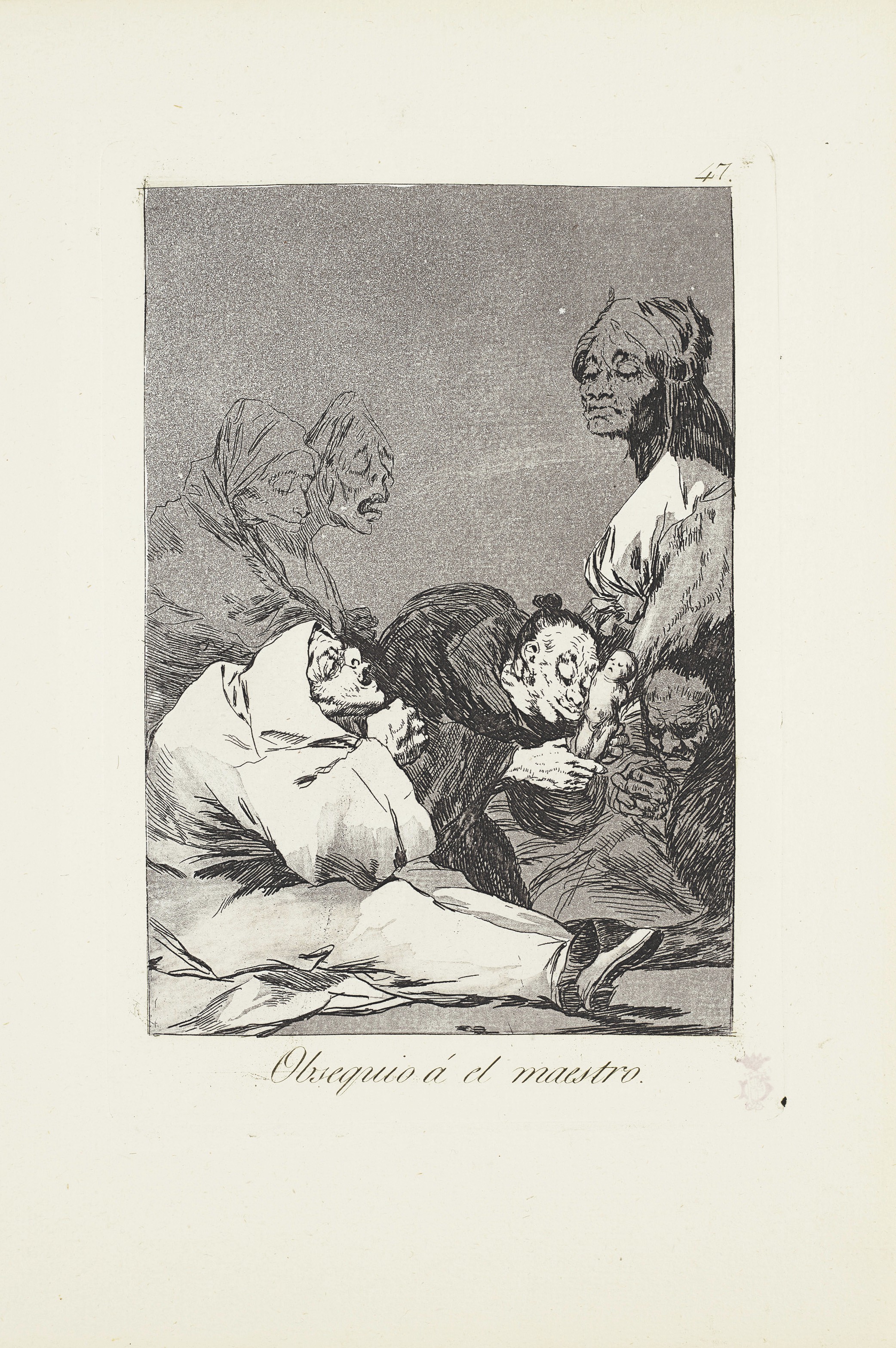 Francisco Goya — Три тарелки от: Los Caprichos (15, 47 и 57), изображение 2