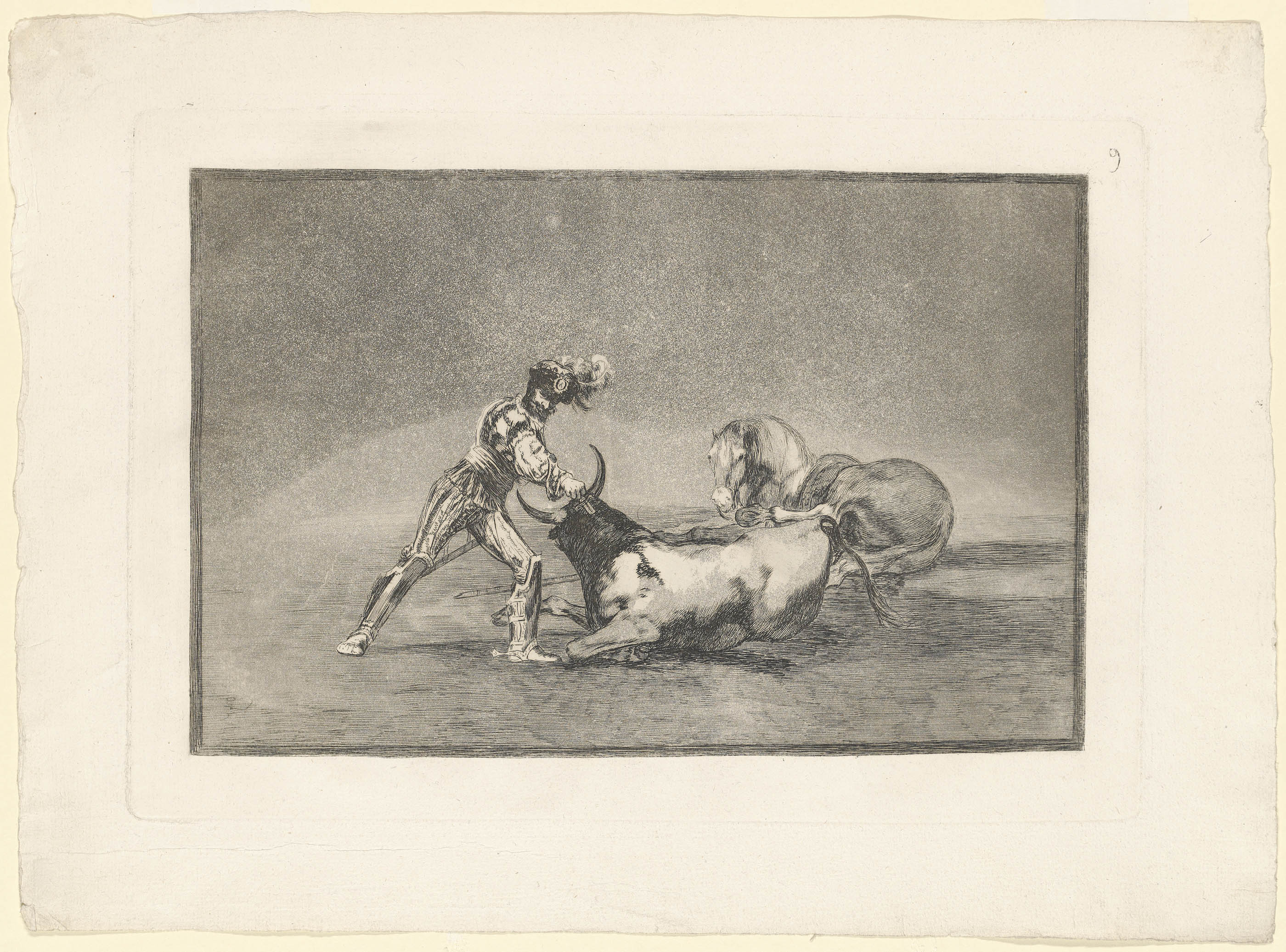 Francisco Goya — Пять тарелок от: La Tauromaquia (Д. 232, 240, 241, 245, 250; Х. 212, 220, 221, 225, 230), изображение 3