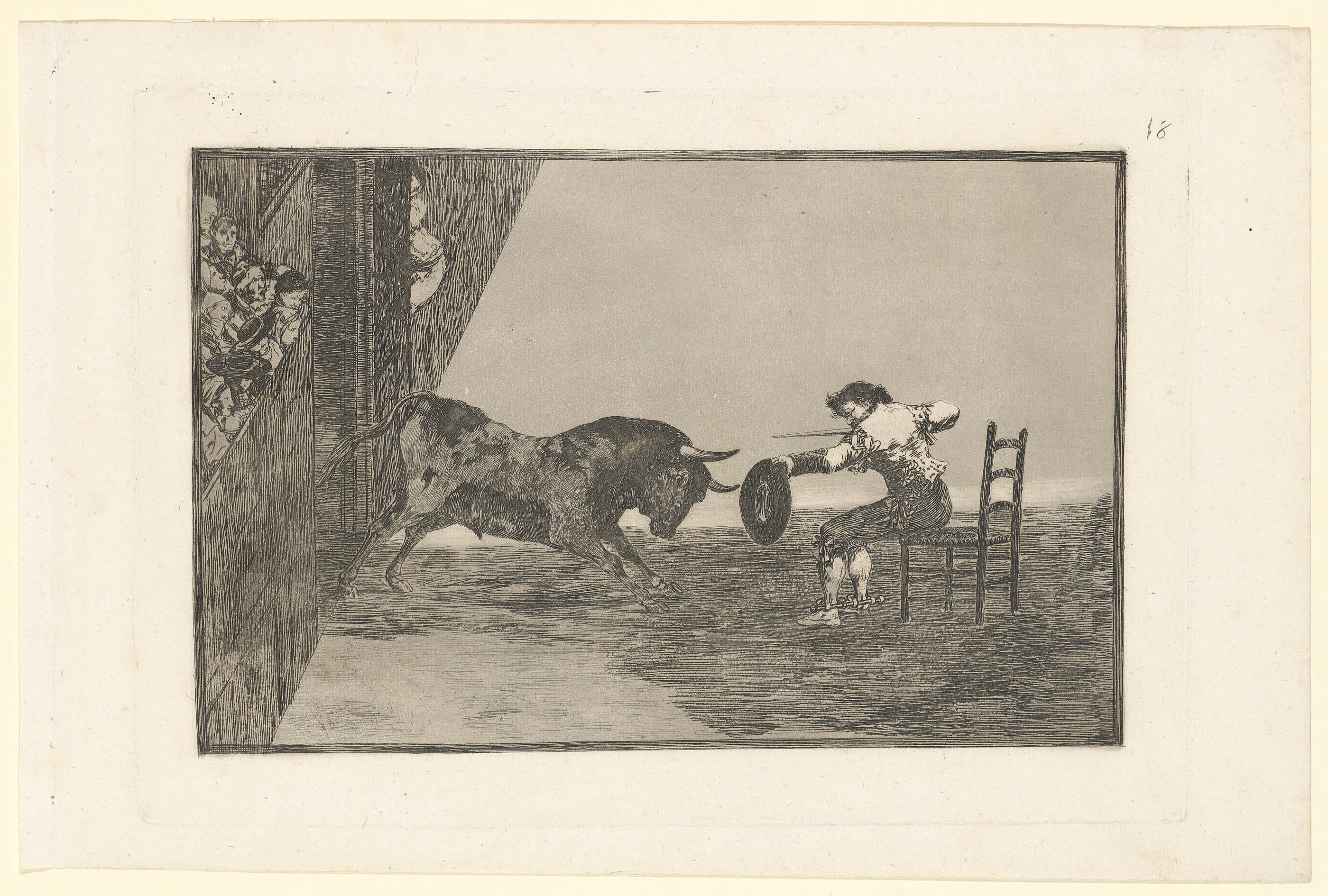 Francisco Goya — Пять тарелок от: La Tauromaquia (Д. 232, 240, 241, 245, 250; Х. 212, 220, 221, 225, 230), изображение 5