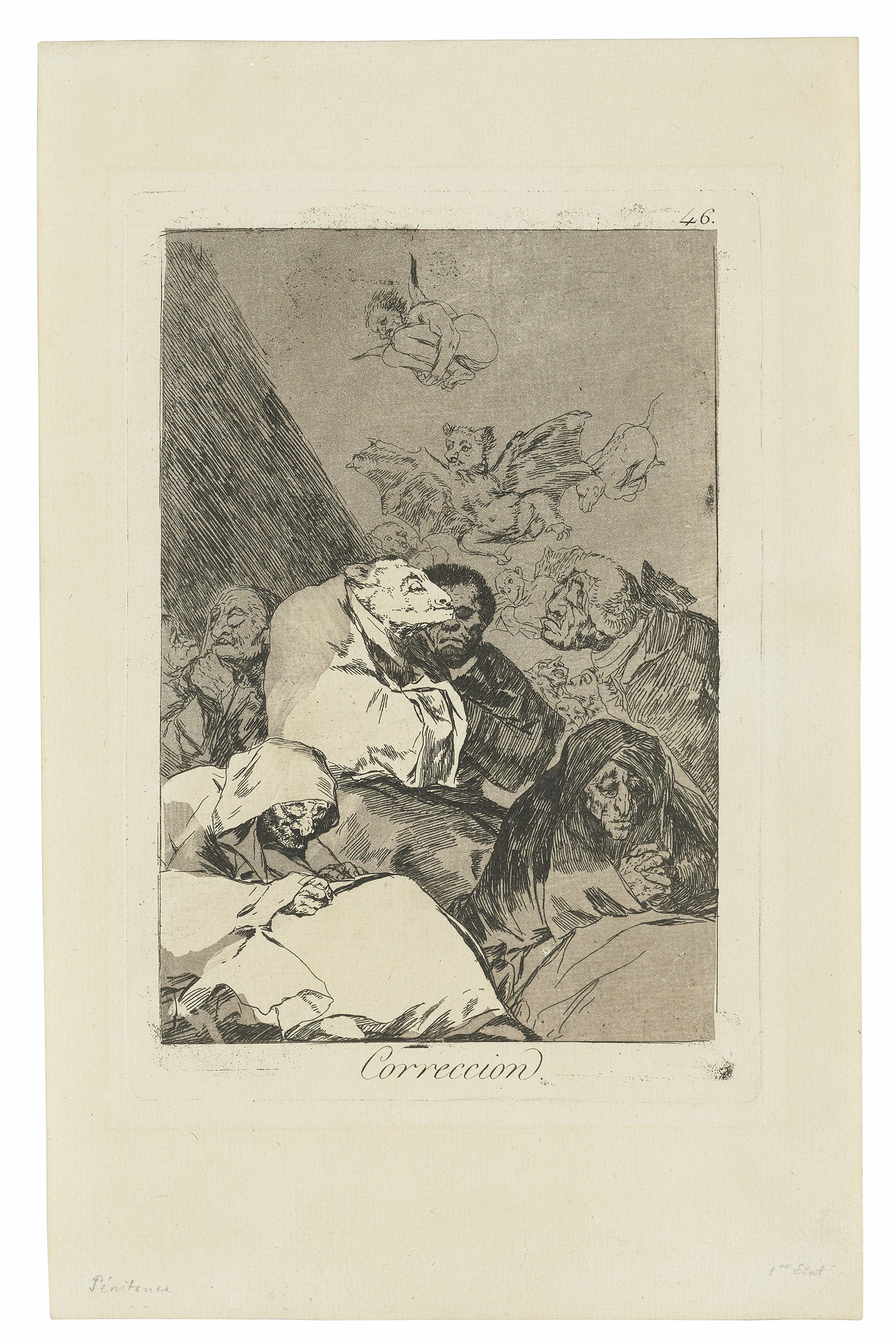 Francisco Goya — Четыре тарелки, от: Los Caprichos, изображение 2