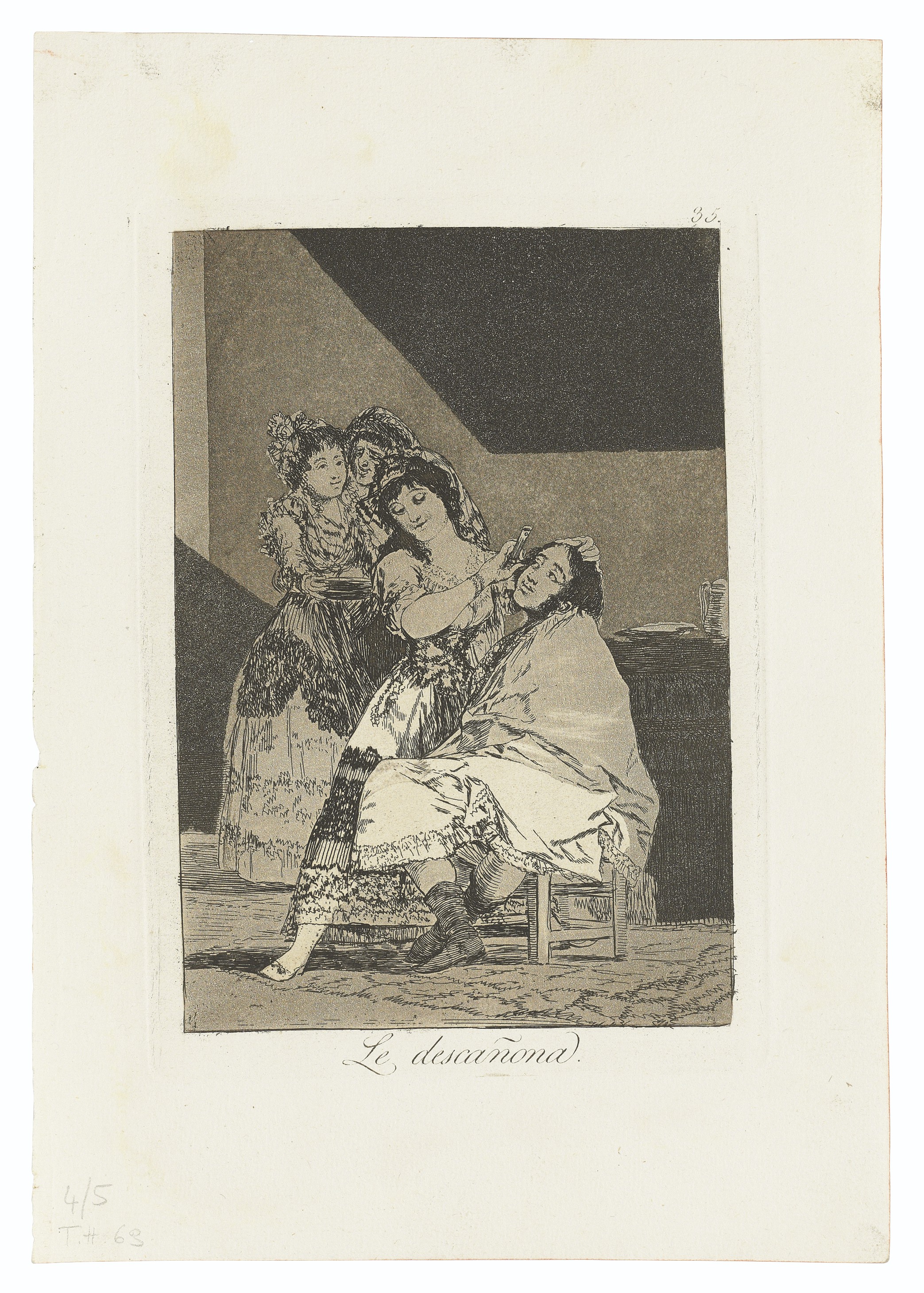 Francisco Goya — Четыре тарелки, от: Los Caprichos, изображение 4
