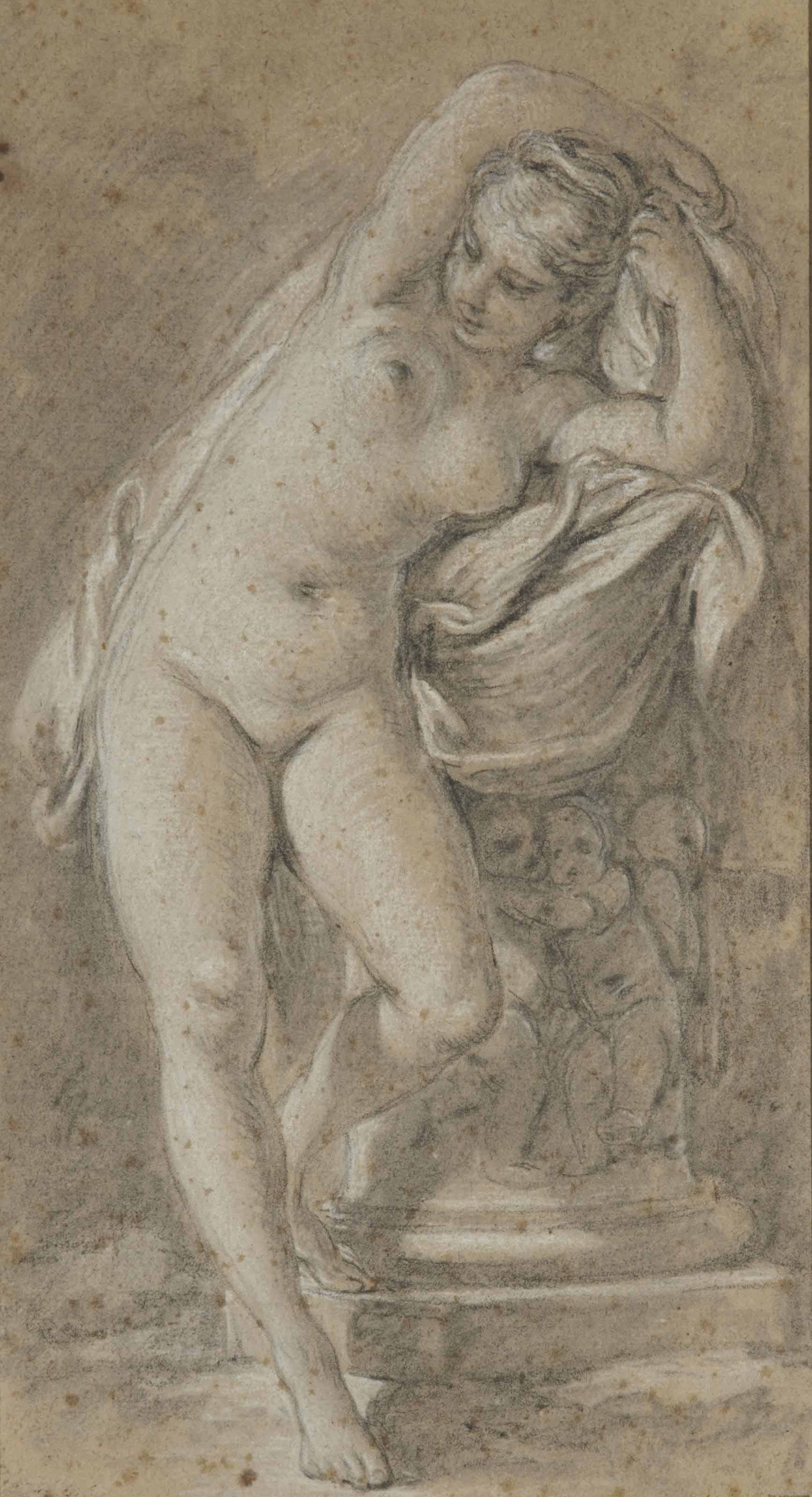 François Boucher — Новая женская одежда для дебюта в колонне или в платье для путти