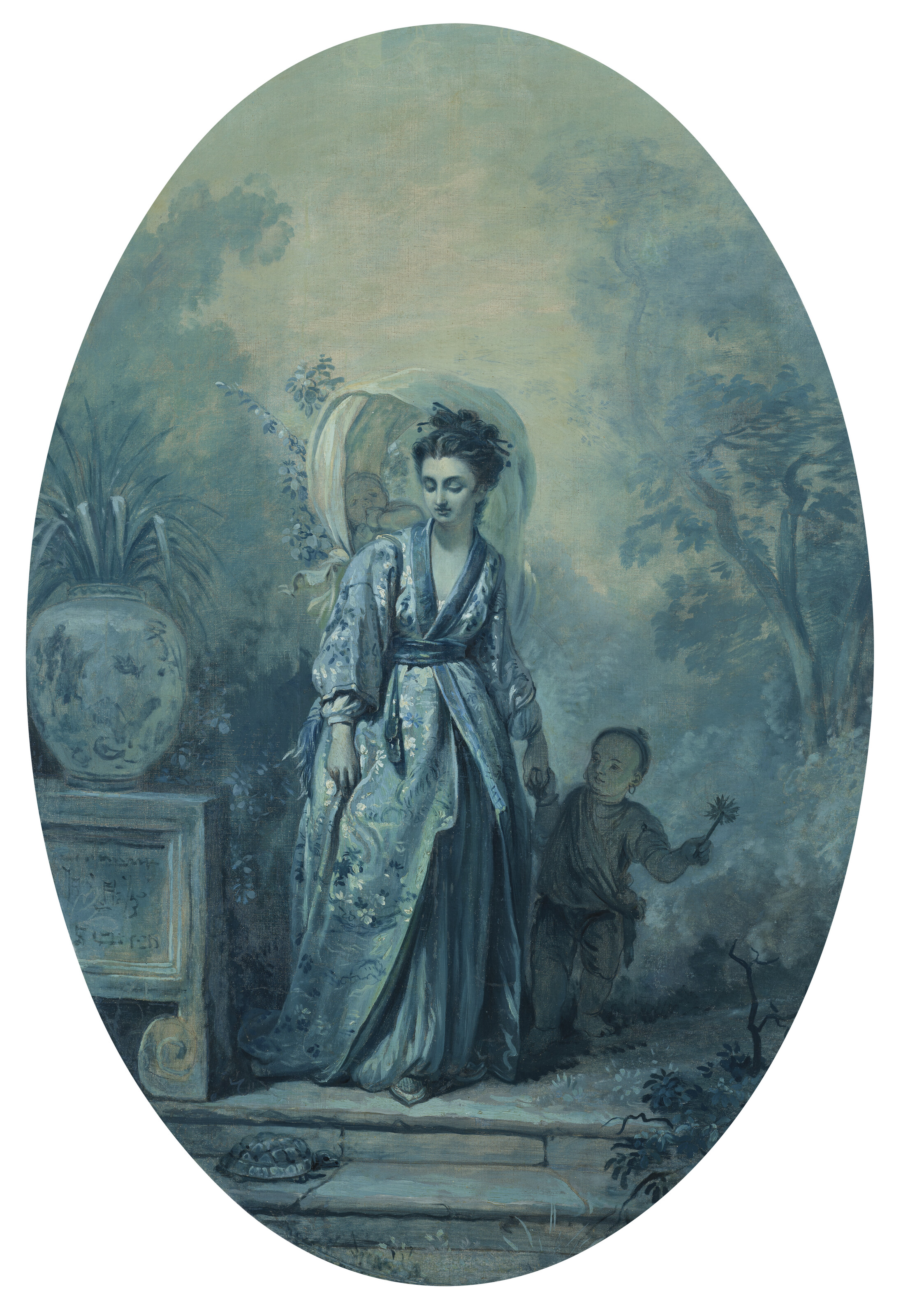 François Boucher — Набор из трех фантазийных монохромных шинуазри, изображение 5