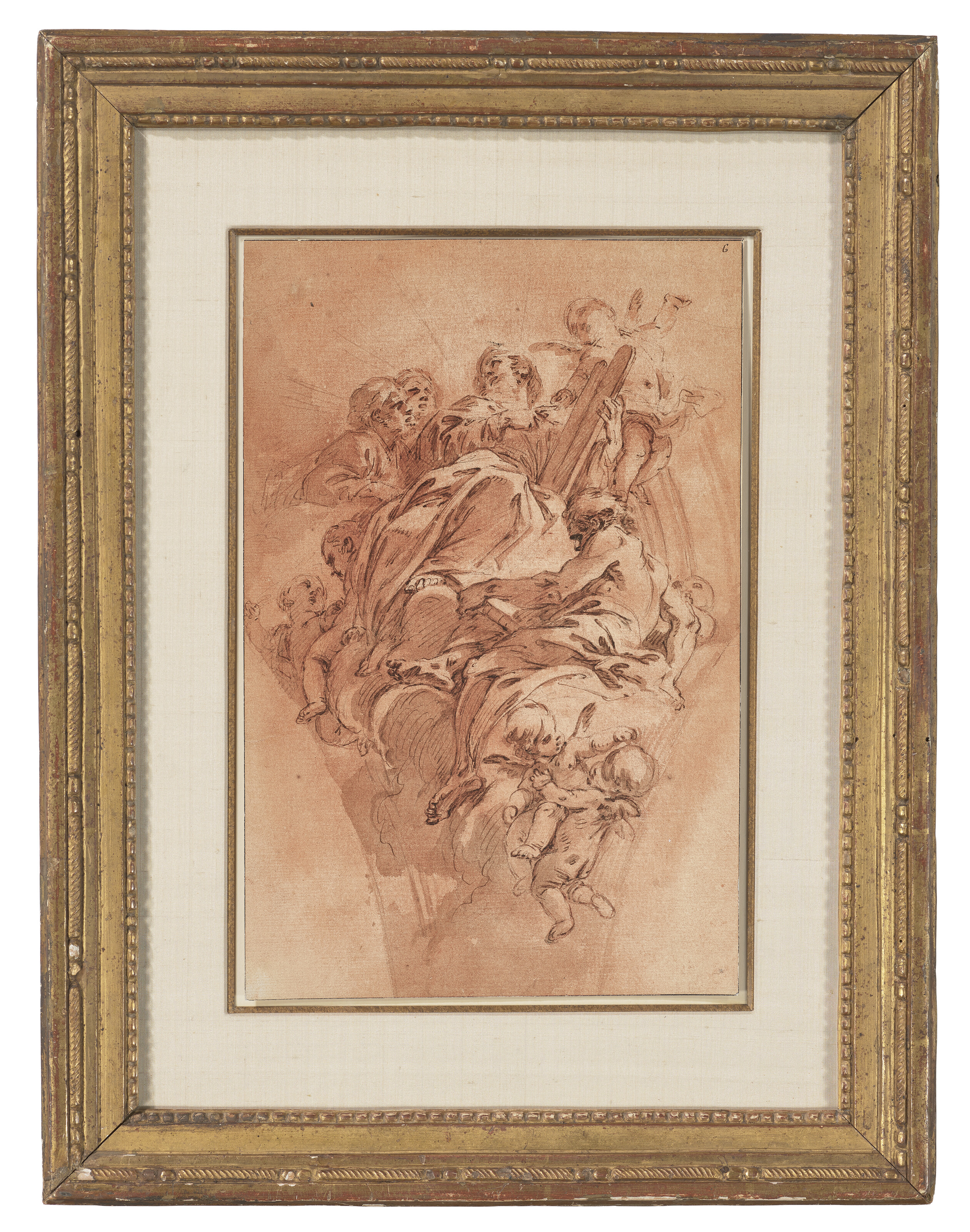 François Boucher — Моисей, окруженный ангелами, путти и пророками, после Бачиччо: подвесной, изображение 2