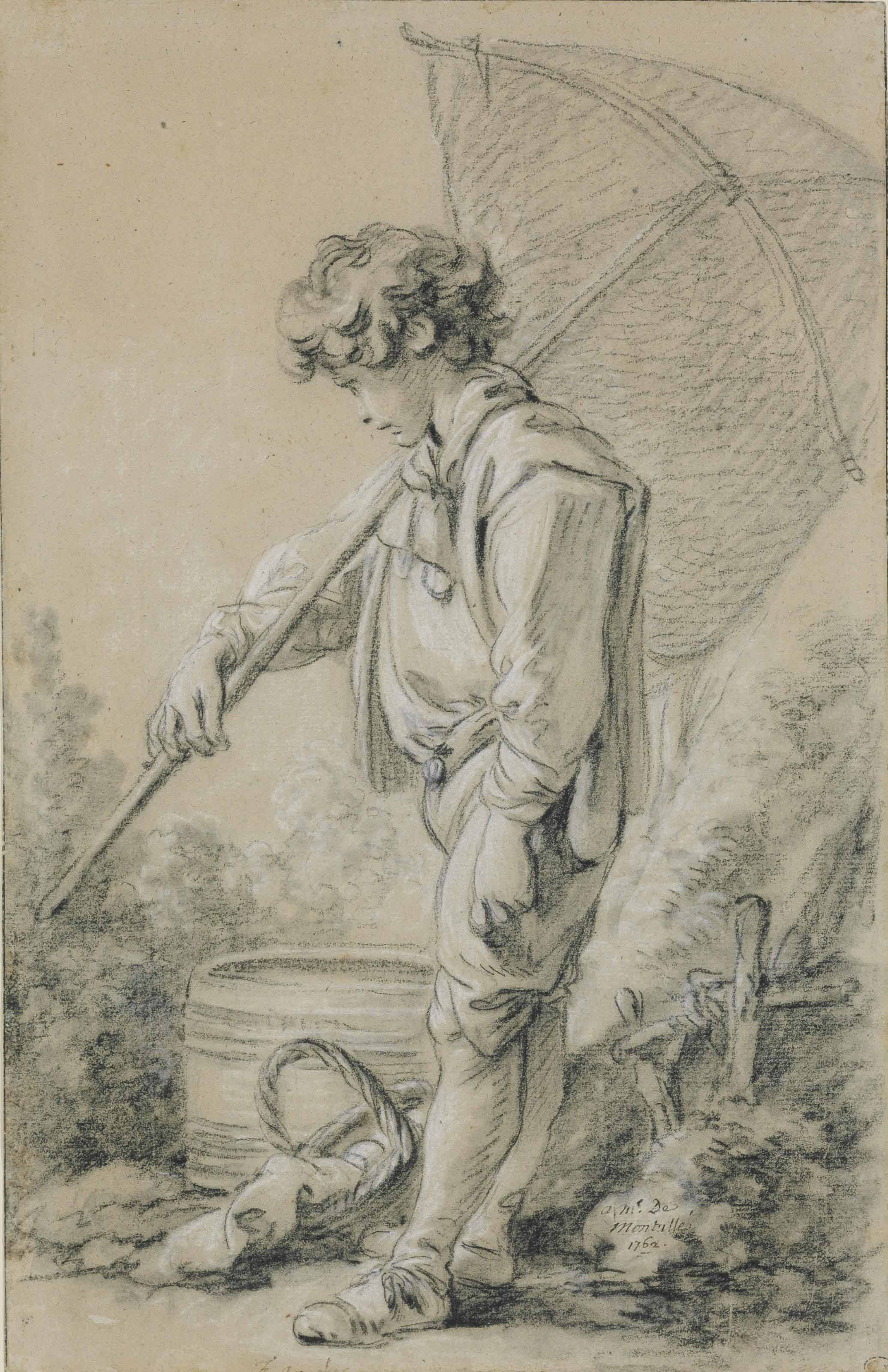 François Boucher — Мальчик с сачком в руках