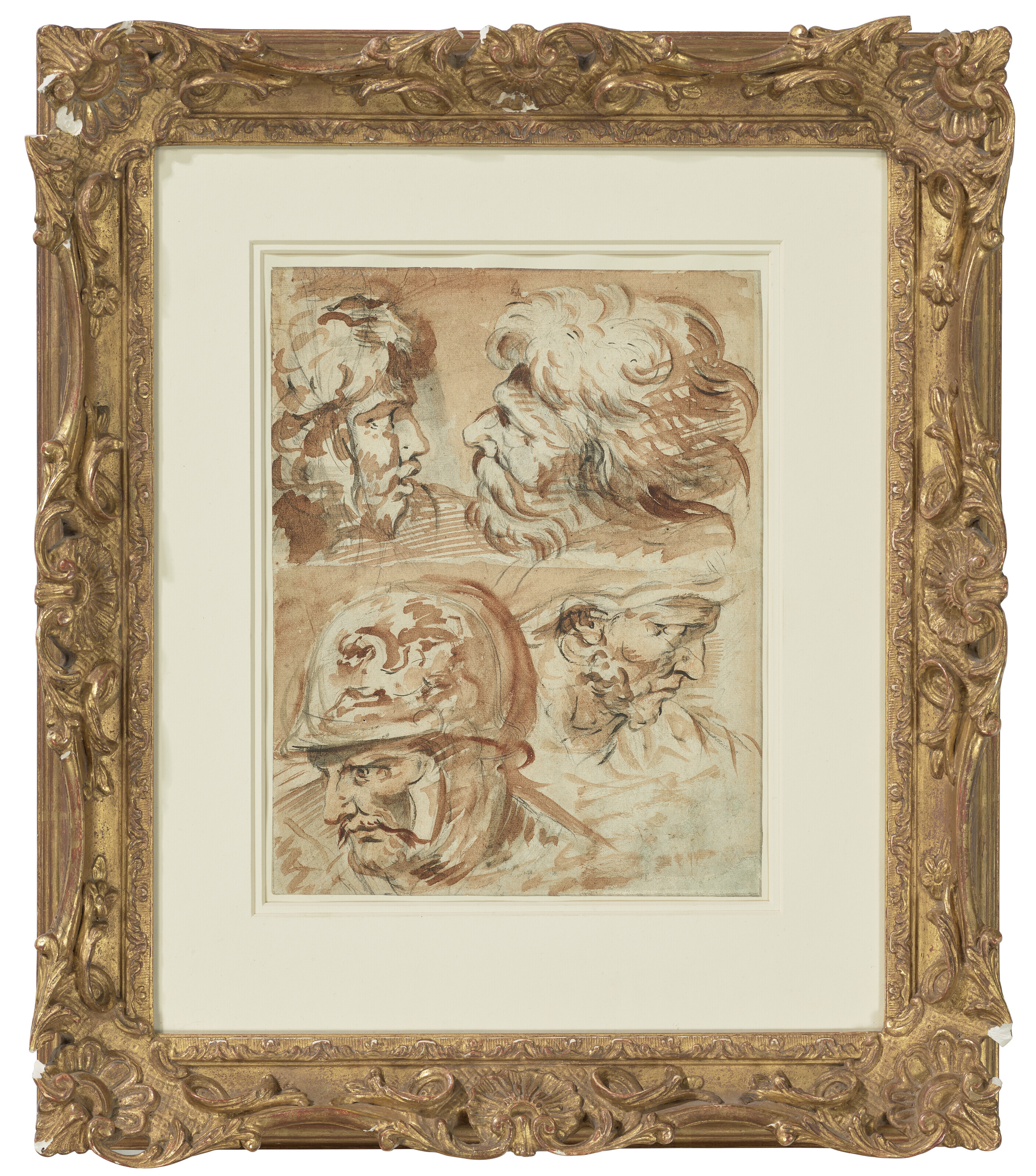François Boucher — Четыре головы римских солдат, изображение 2