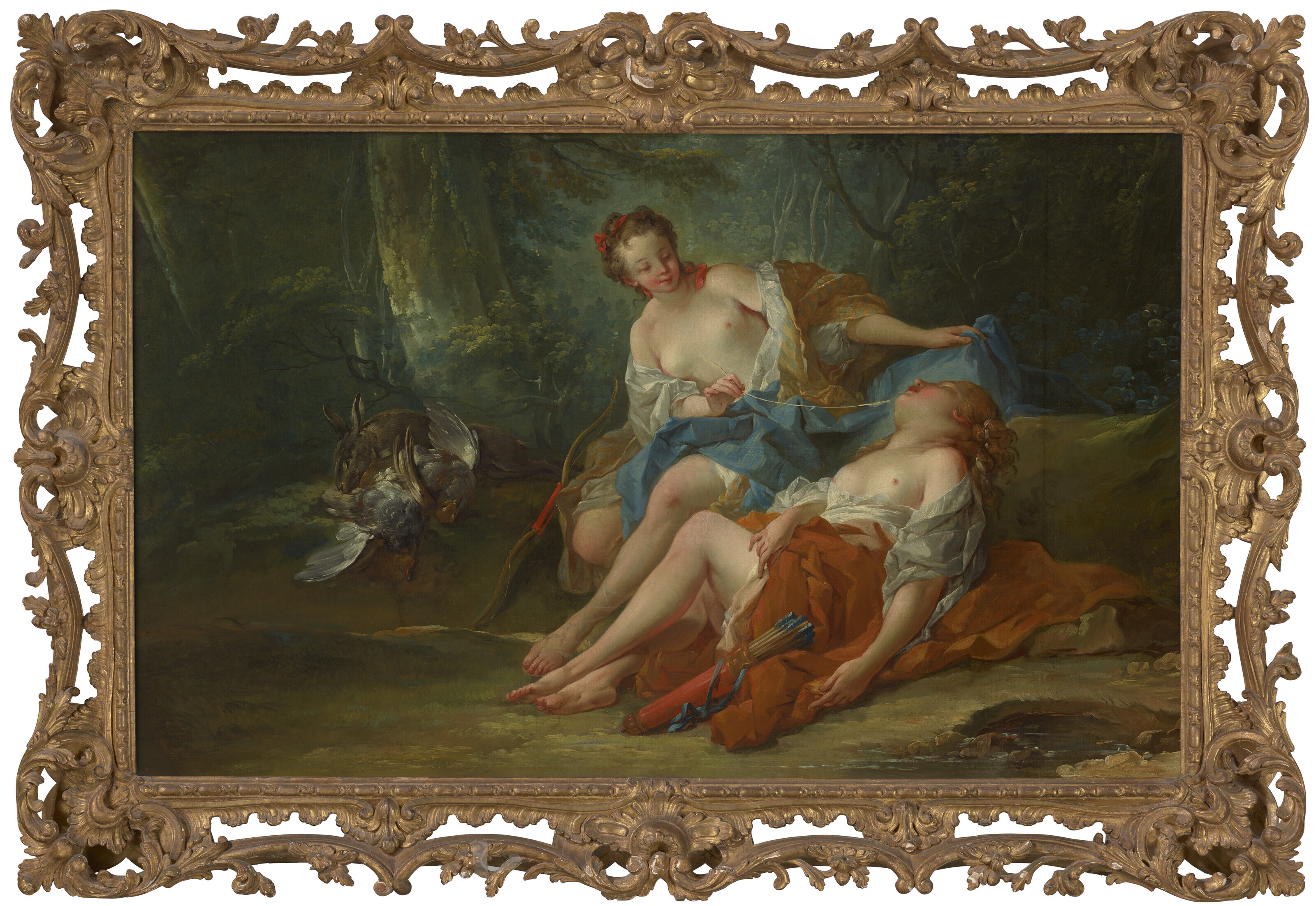 François Boucher — Две нимфы в лесной беседке, изображение 2